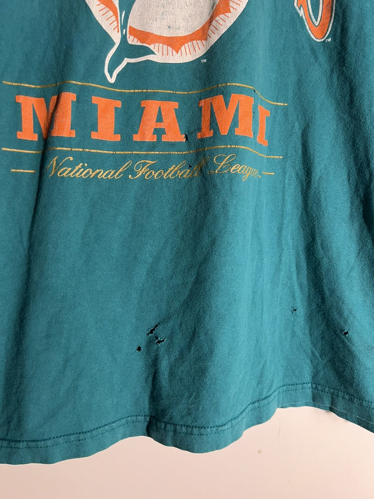 Vintage 90’s VTG Vintage Dolphins Miami Football League Retro Shirt Size US XXL / EU 58 / 5 - 5 Thumbnail