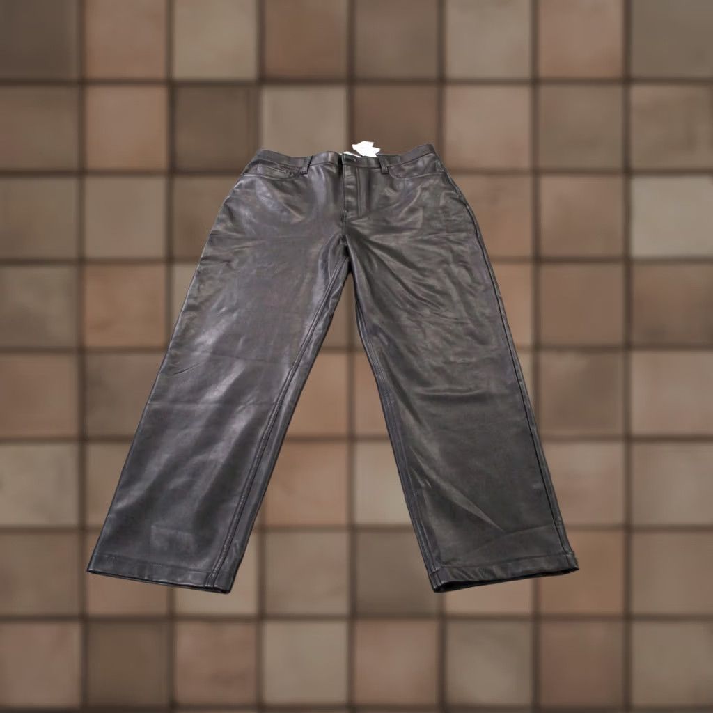 Abercrombie & Fitch Abercrombie Fitch Pants Womens 14 32/ Faux Leather Straight Ultra High Rise NEW Size 36" / US 14 / IT 50 - 1 Thumbnail