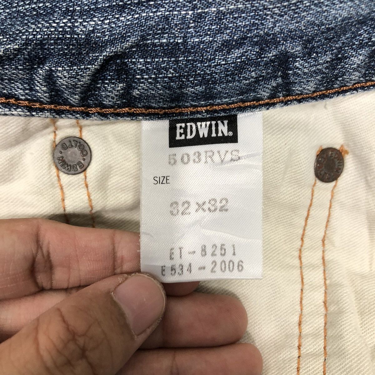 Japanese Brand 📌Rebel Vintage Denim Jeans Distressed Style Edwin Japan Size US 32 / EU 48 - 22 Thumbnail