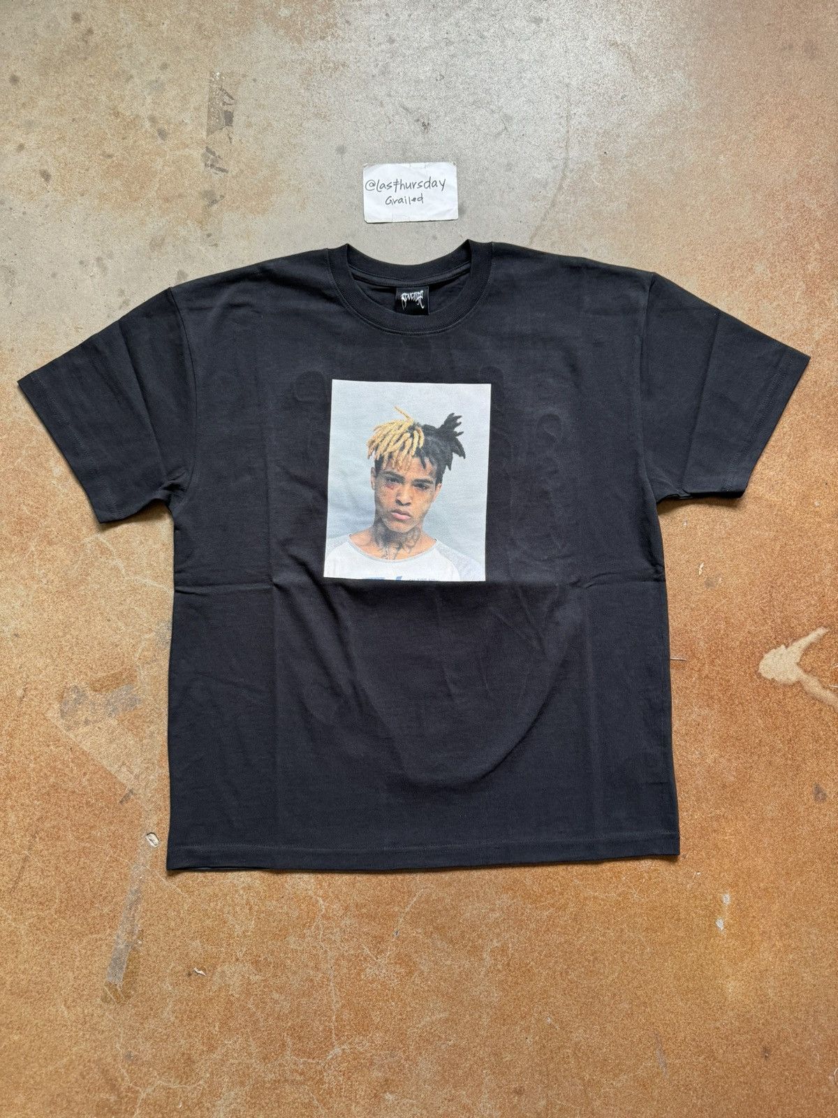 image of Revenge Xxxtentacion Mugshot Tee Black Small, Men's