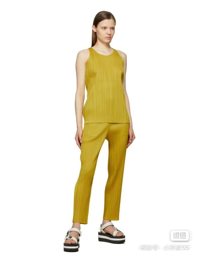 Issey Miyake Issey Miyake size:3 Yellow pleated vest Size L / US 10 / IT 46 - 3 Thumbnail