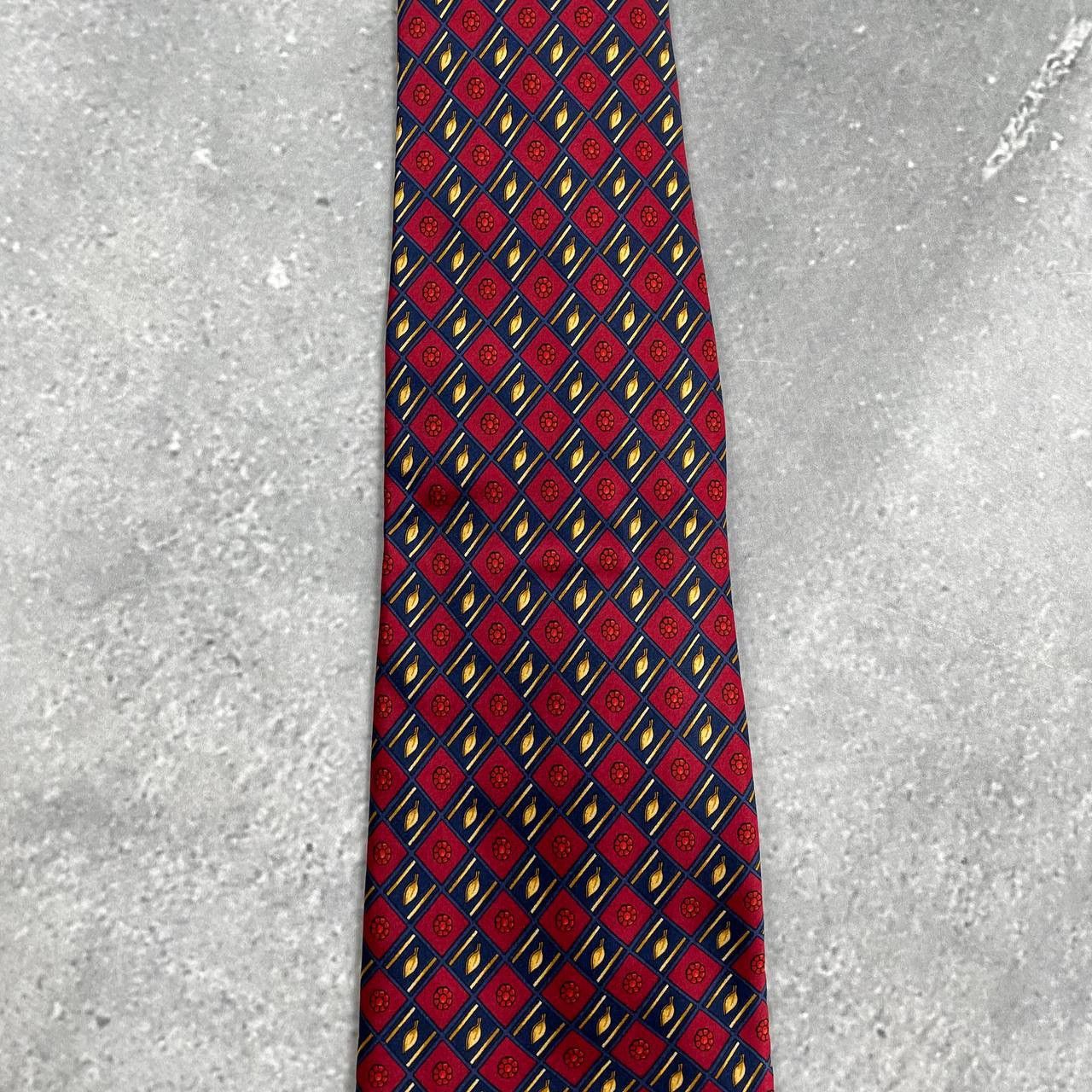 Designer × Lanvin × Vintage Vintage 90s Lanvin Paris Silk Tie Red Size ONE SIZE - 3 Thumbnail