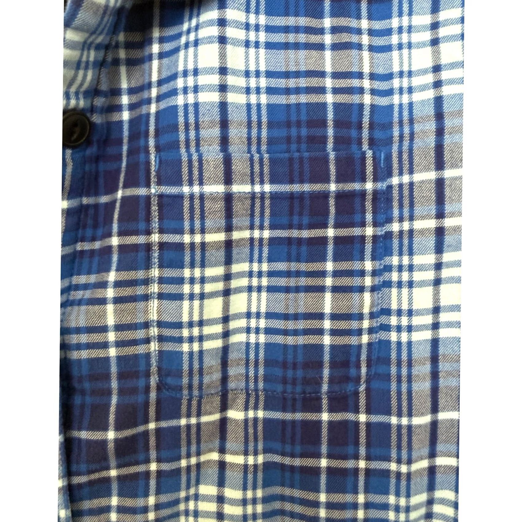 Vintage L.L.Bean Button Down Overshirt Plaid Flannel Blue S Regular Mens Long Sleeve Overshirt with minor blemish Size US S / EU 44-46 / 1 - 6 Thumbnail