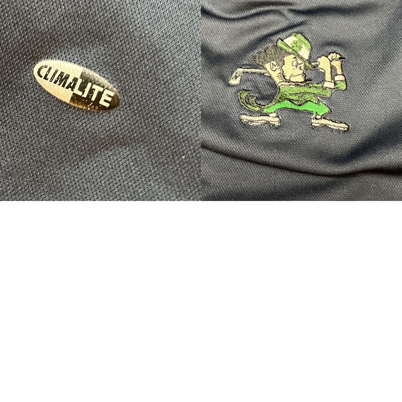 Adidas ADIDAS T Shirt Notre Dame Blue white Arm Stripes Climalite FIGHTING IRISH mens L Size US L / EU 52-54 / 3 - 9 Thumbnail