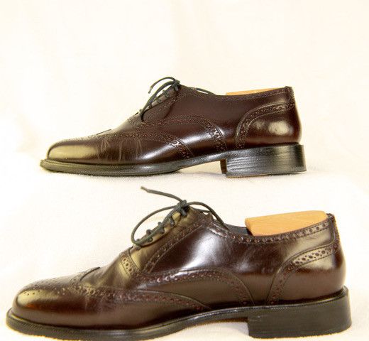 Florsheim Cordovan wingtip dress shoes Size US 10 / EU 43 - 3 Thumbnail