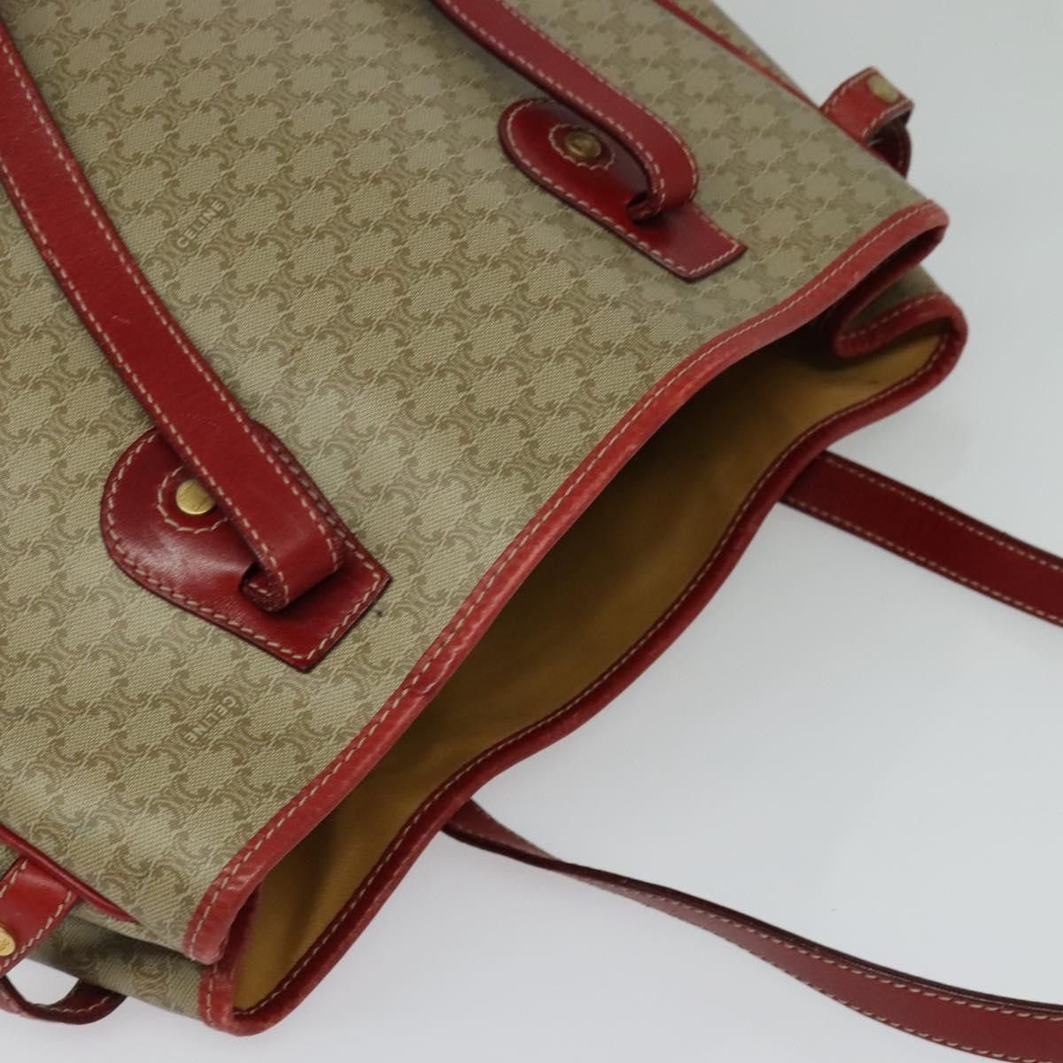 Celine CELINE Macadam Canvas Tote Bag Pvc Beige Gold Size ONE SIZE - 6 Thumbnail