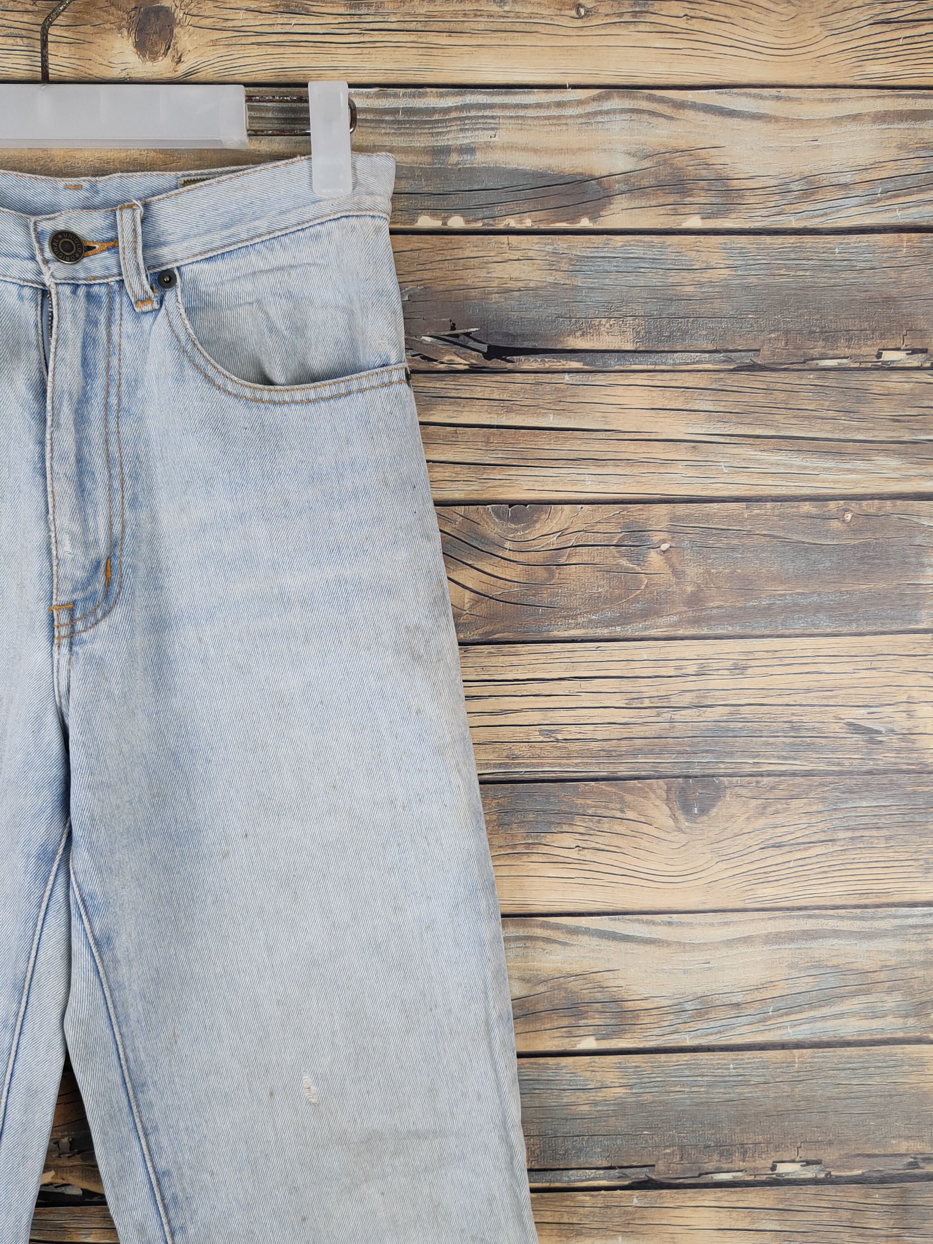 Uniqlo Uniqlo vintage Light Blue Distressed Ripped Jeans #W1413 Size US 27 - 5 Thumbnail