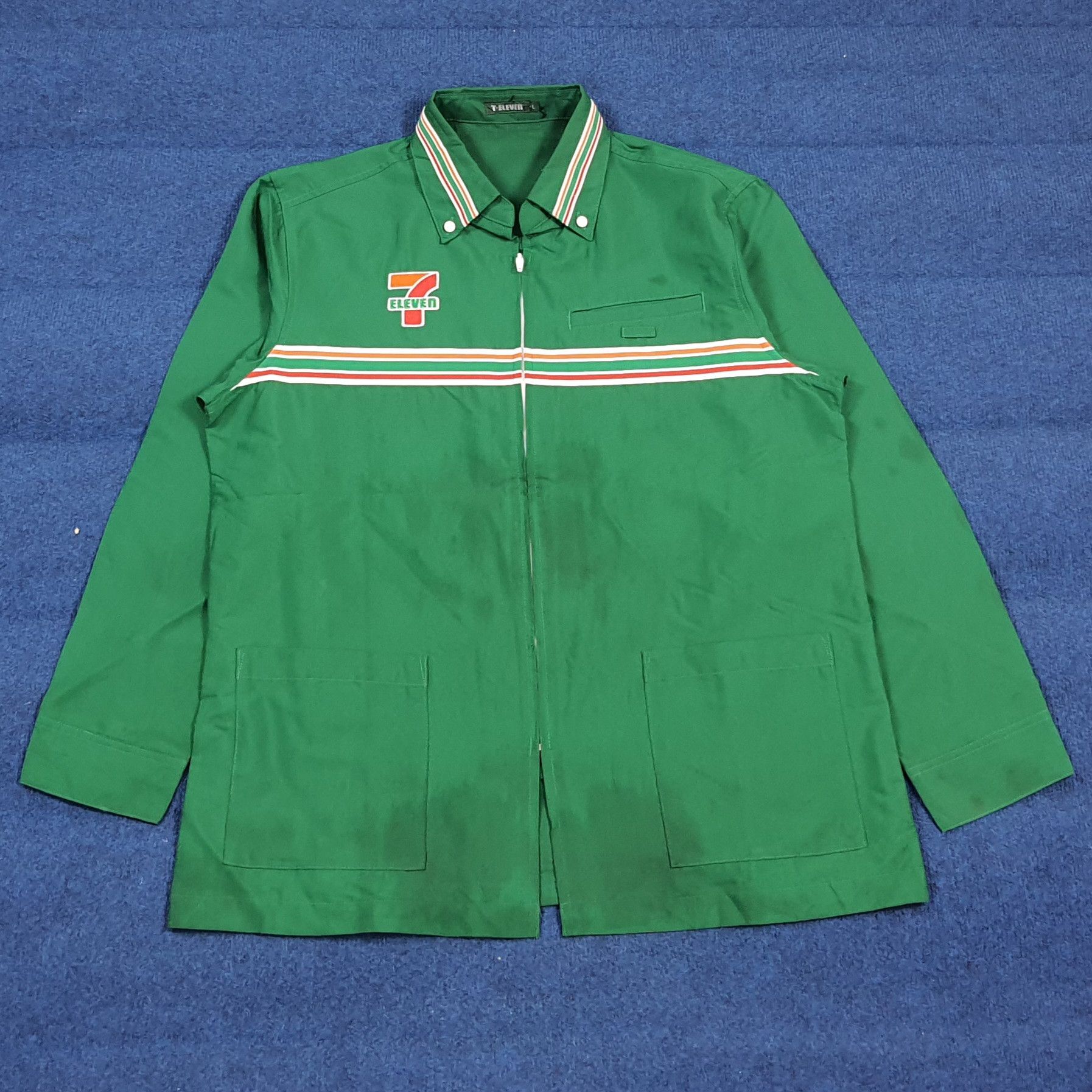Japanese Brand Vintage 7 Eleven Japan Staff Uniform Work Jacket C299N45 Size US L / EU 52-54 / 3 - 3 Thumbnail