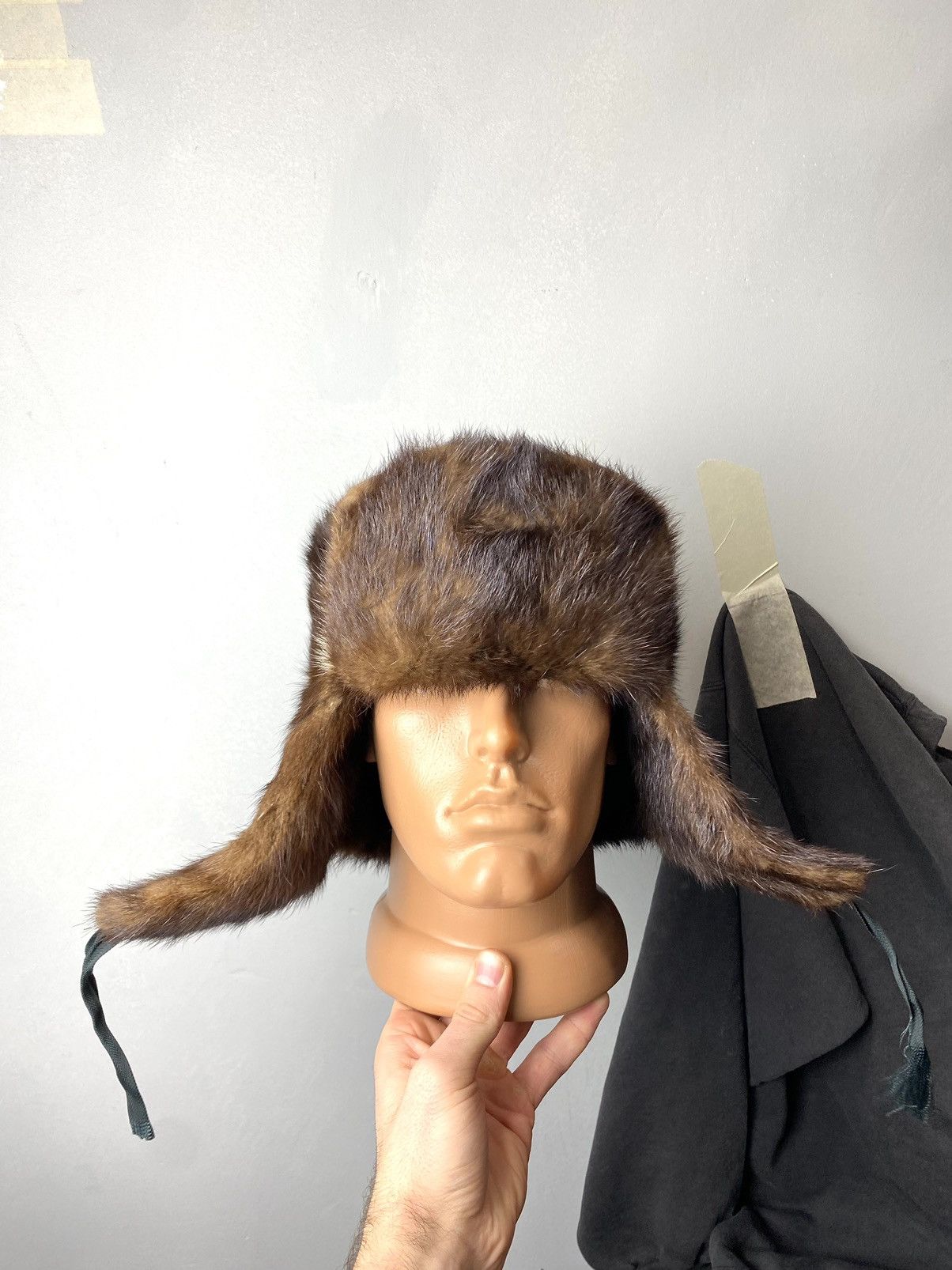 Japanese Brand Vintage Alt Fuzzy Mohair Ushanka USSR Hat Balaclava Size ONE SIZE - 2 Thumbnail