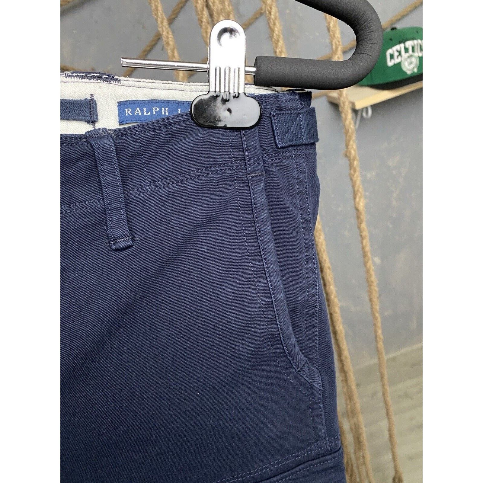 Ralph Lauren Vintage Ralph Lauren Cargo Pants Women Blue Pockets Size 4 Size 27" / US 4 / IT 40 - 13 Thumbnail