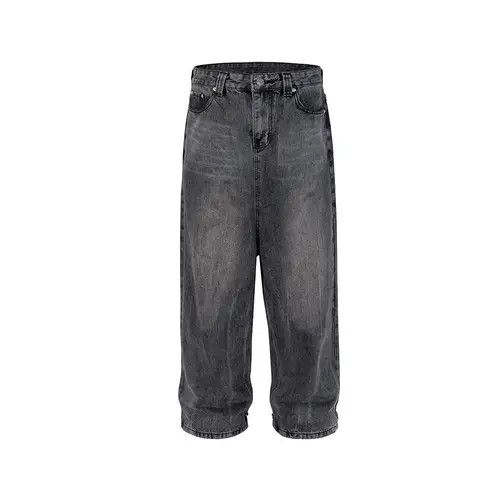 Jean Black Washed Damage Baggy jeans y2k 90’s retro style Size US 32 / EU 48 - 3 Thumbnail