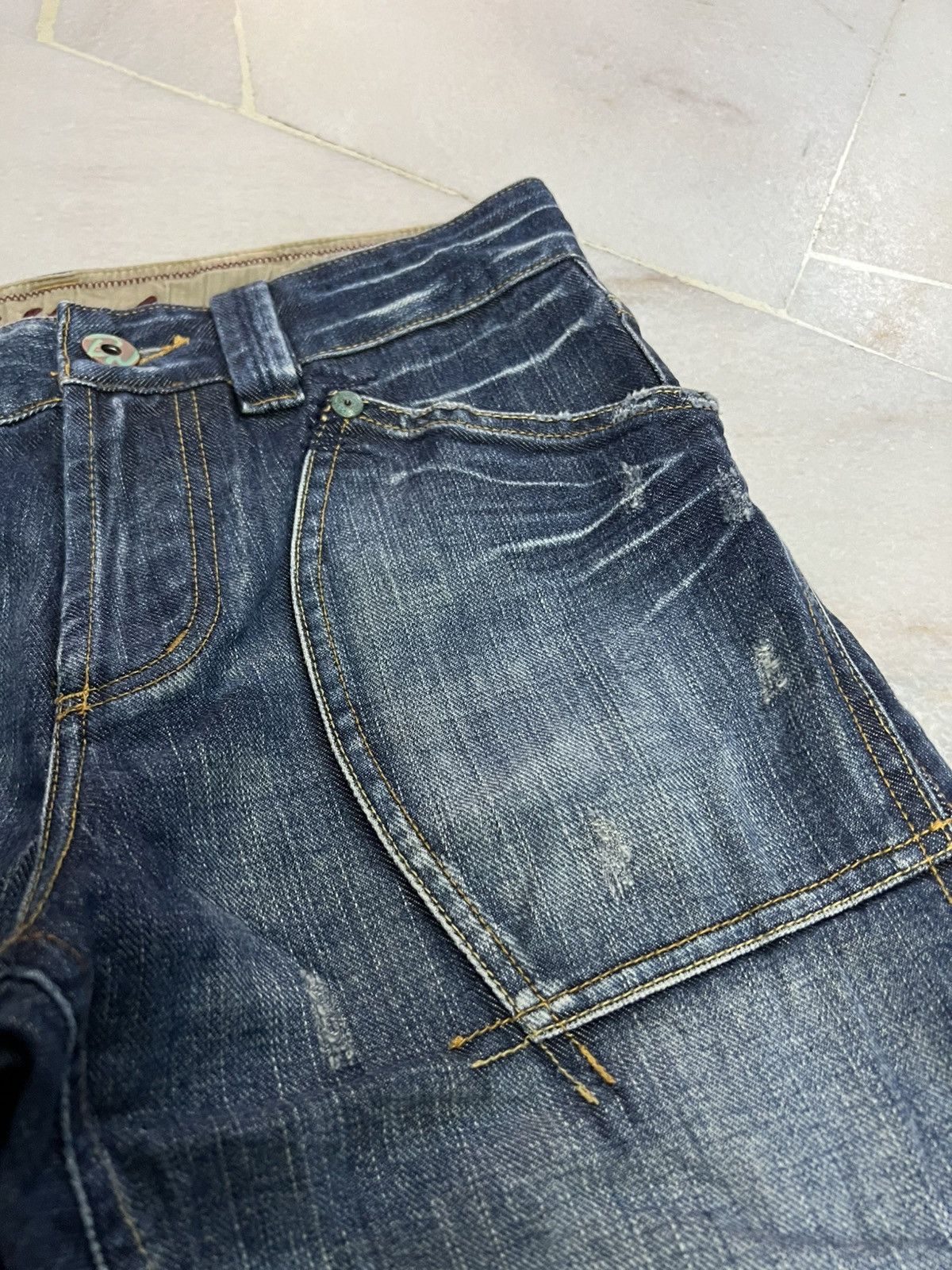 If Six Was Nine × Japanese Brand 🌈90s style Back Number Insane Pocket Punk Jean Size US 31 - 11 Thumbnail