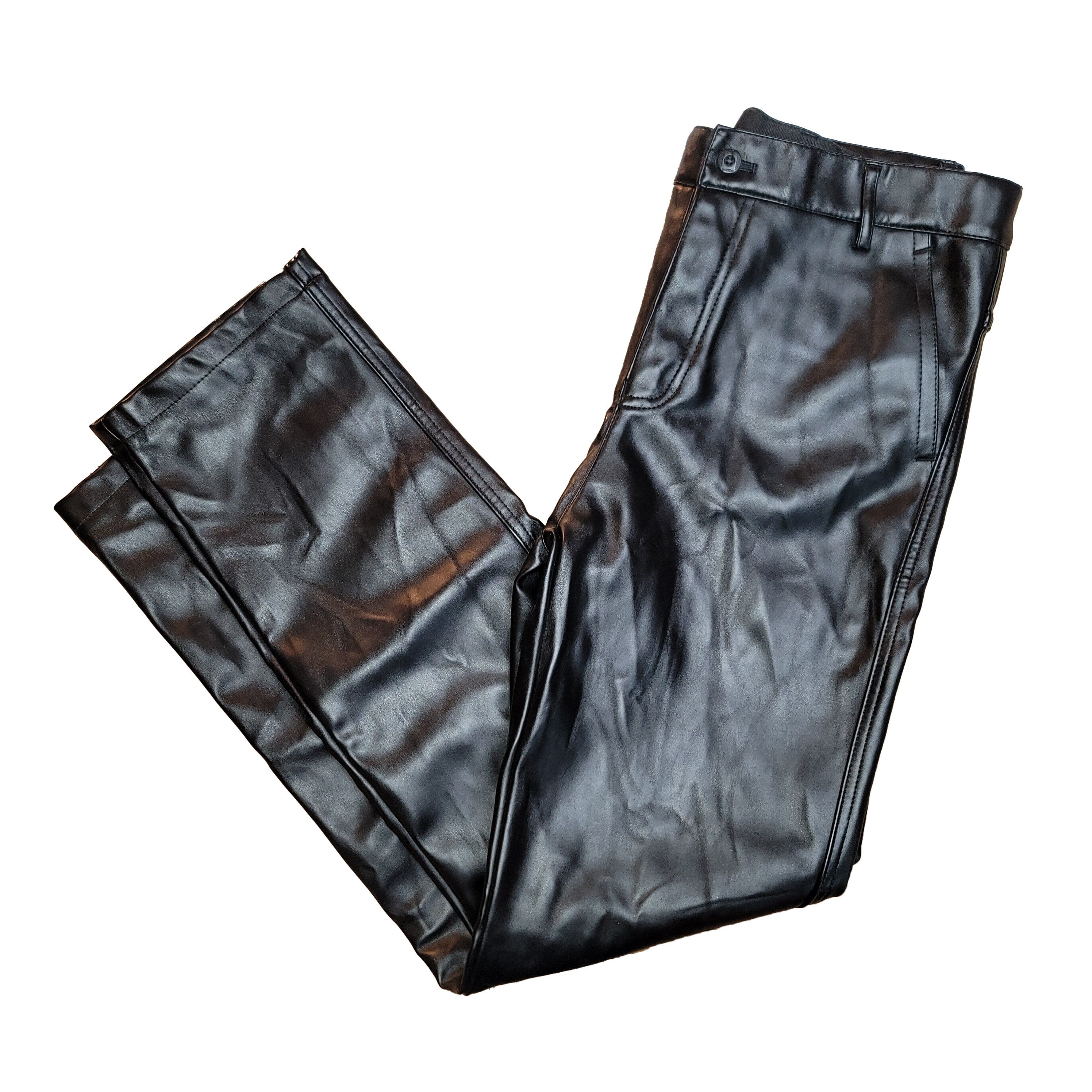 Designer Pleather Pants (Like New) Size US 31 - 1 Thumbnail