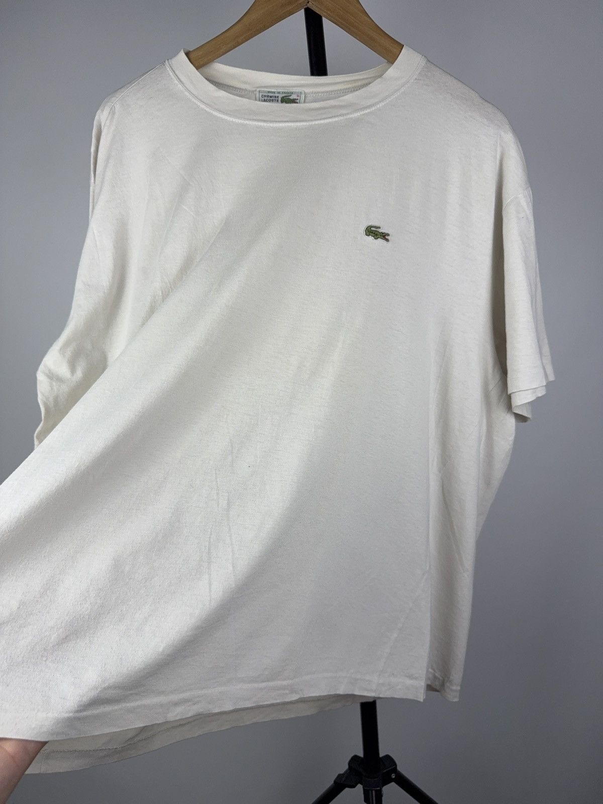 Lacoste Vintage 80s Retro Basic Lacoste France Single Stitch Tee Size US L / EU 52-54 / 3 - 6 Thumbnail