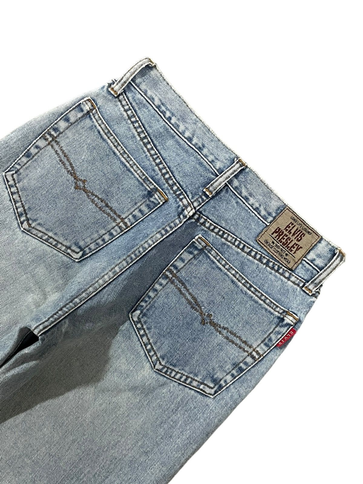 POST ARCHIVE FACTION (PAF) × Vintage Vintage Iconic American Singer Elvis Presley Fade Wash Jeans Size US 28 / EU 44 - 6 Thumbnail