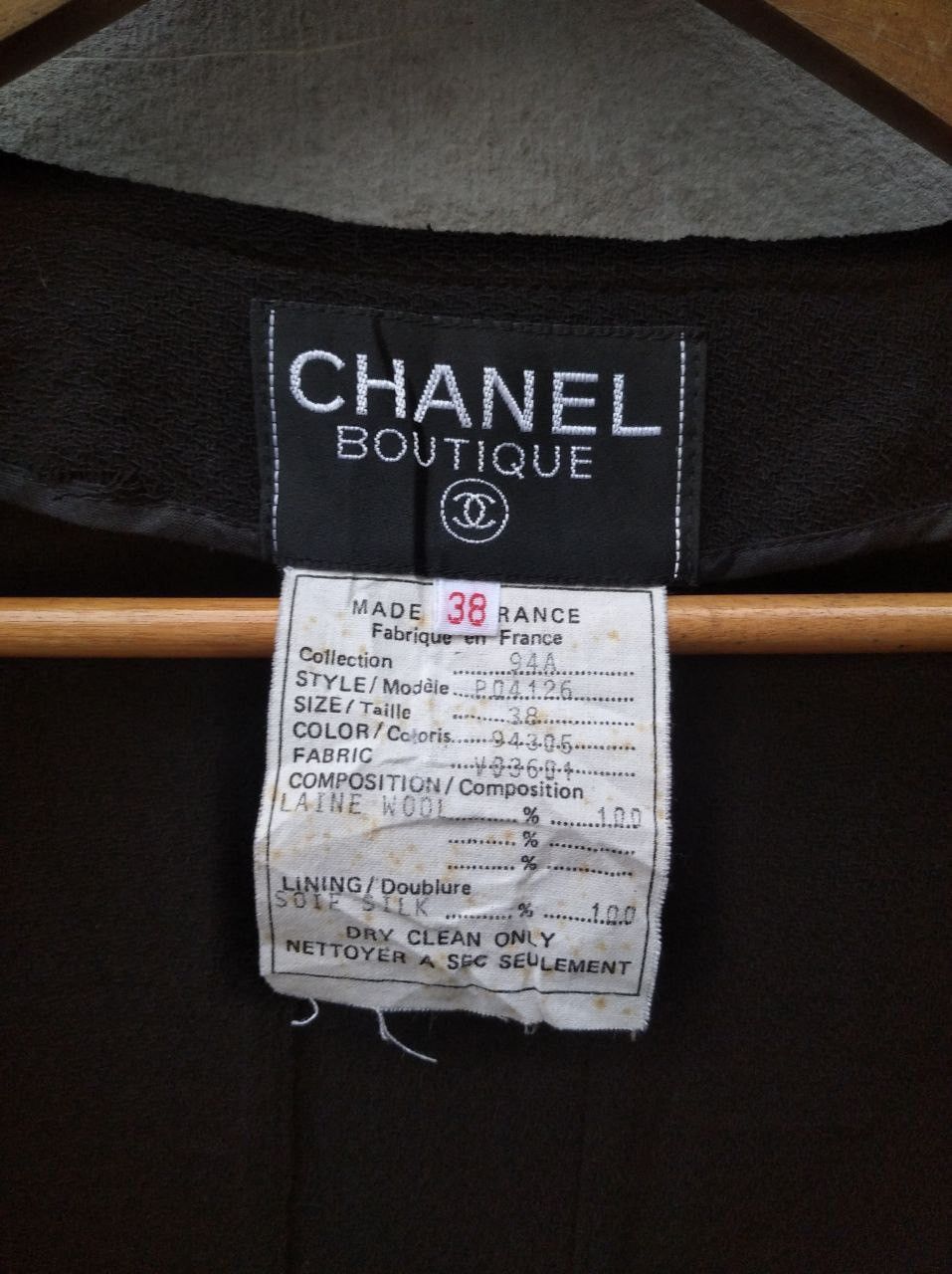 Chanel × Vintage Vtg🔥Authentic Chanel 94A Cc Mark Boton Tweed Chaqueta Larga Size XS / US 0-2 / IT 36-38 - 15 Thumbnail