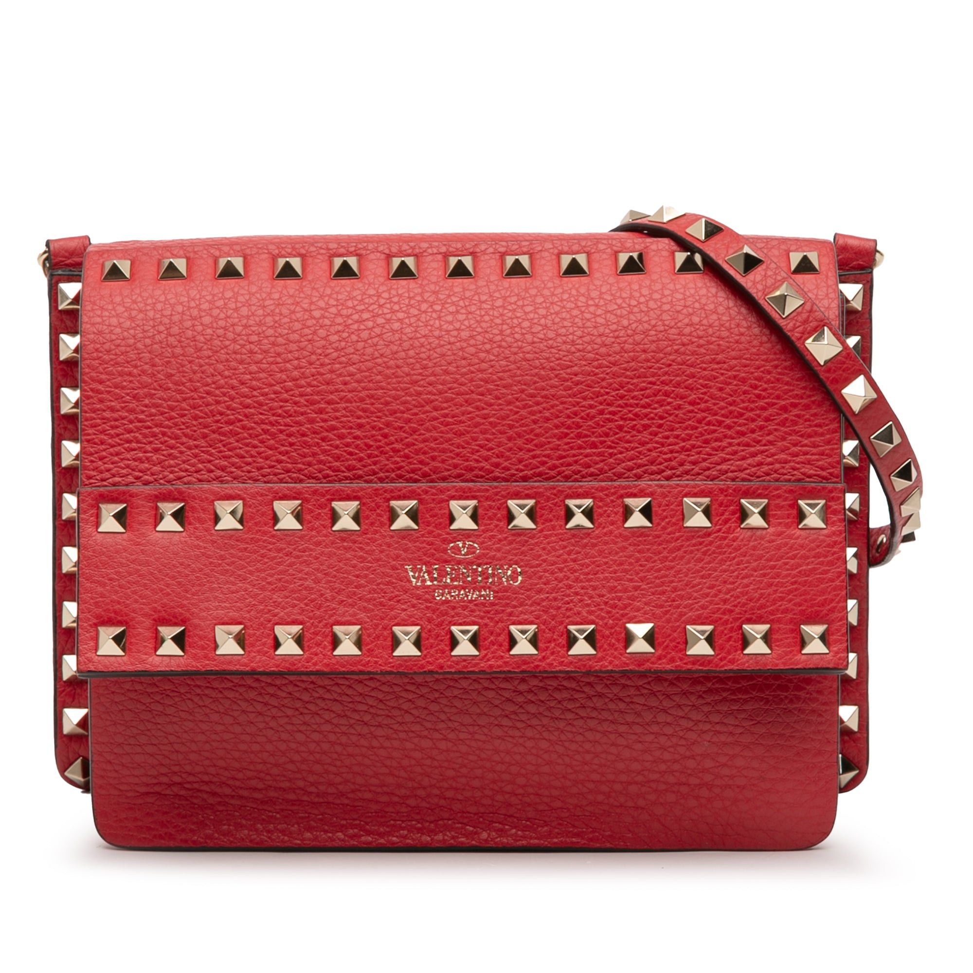 Valentino Small Grained Calfskin Rockstud Crossbody Size ONE SIZE - 1 Thumbnail