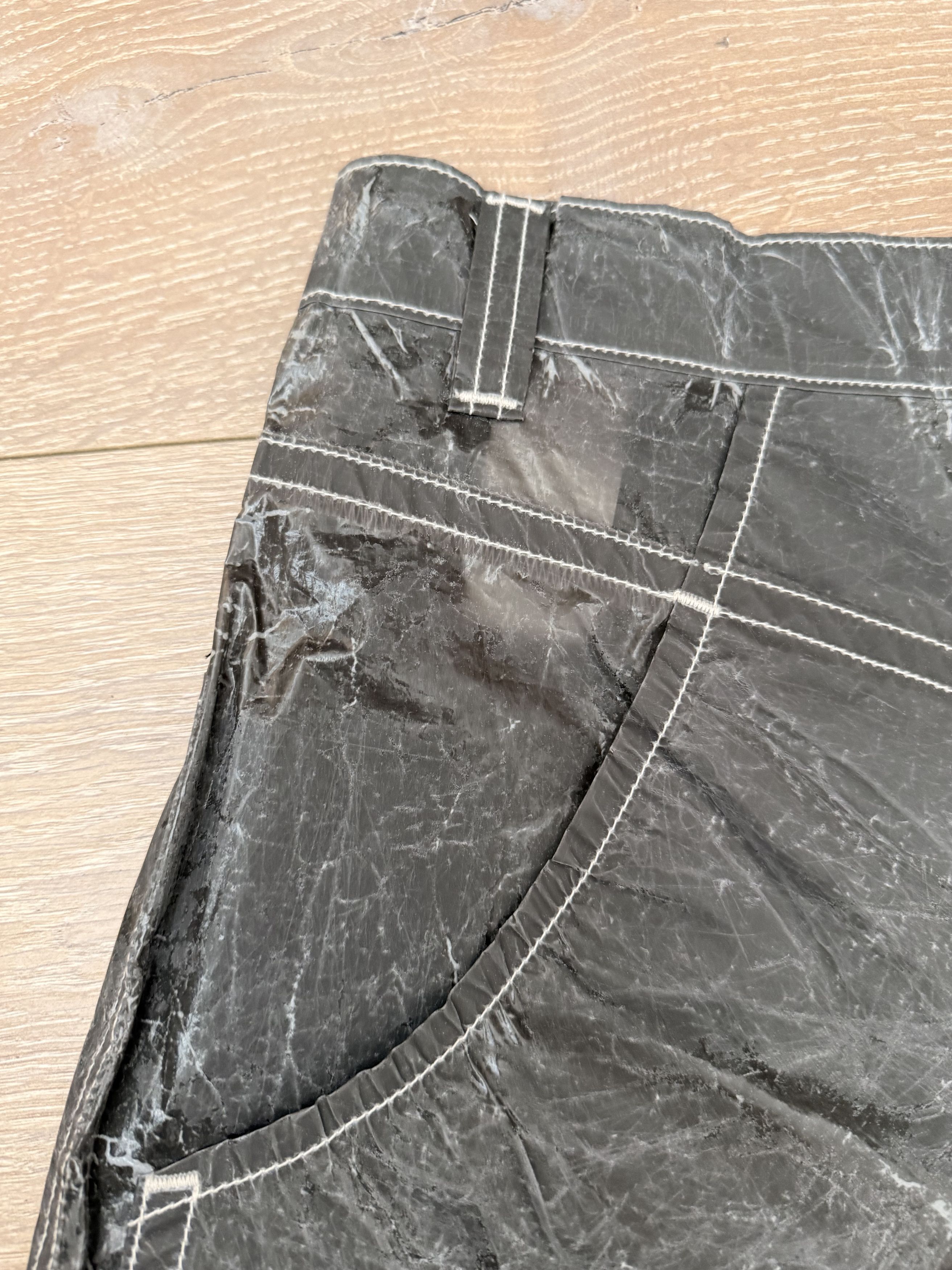 Eckhaus Latta Ultra Wide Baggy Waxed Nylon Jeans Size US 32 / EU 48 - 11 Thumbnail