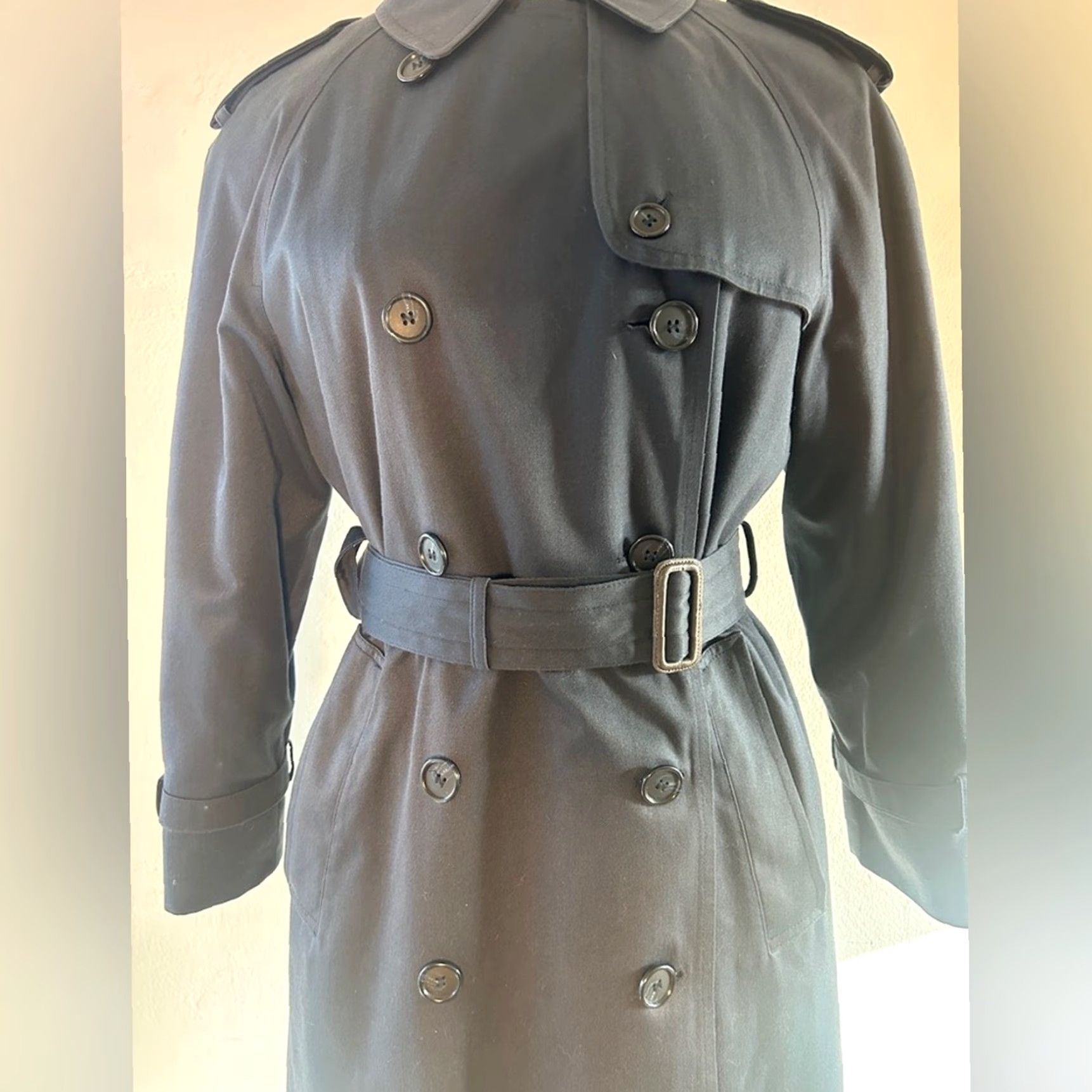 Vintage VINTAGE American Airlines Stewardess Trench Coat Newport Harbor 8 Petite USA Blue Women Coat 8P Size M / US 6-8 / IT 42-44 - 4 Thumbnail