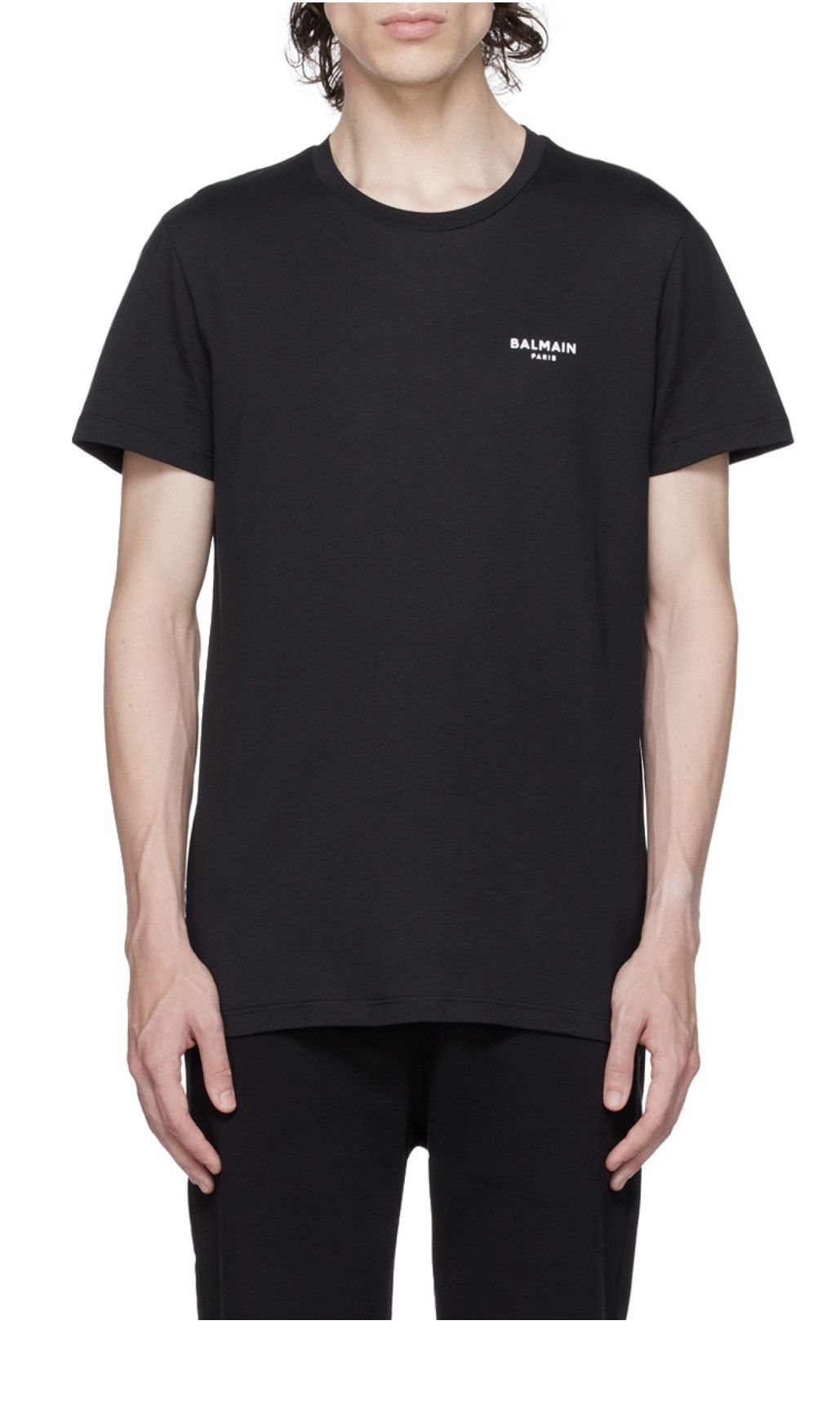 Balmain Balmain Flocked T shirt Black Size US XXL / EU 58 / 5 - 2 Thumbnail