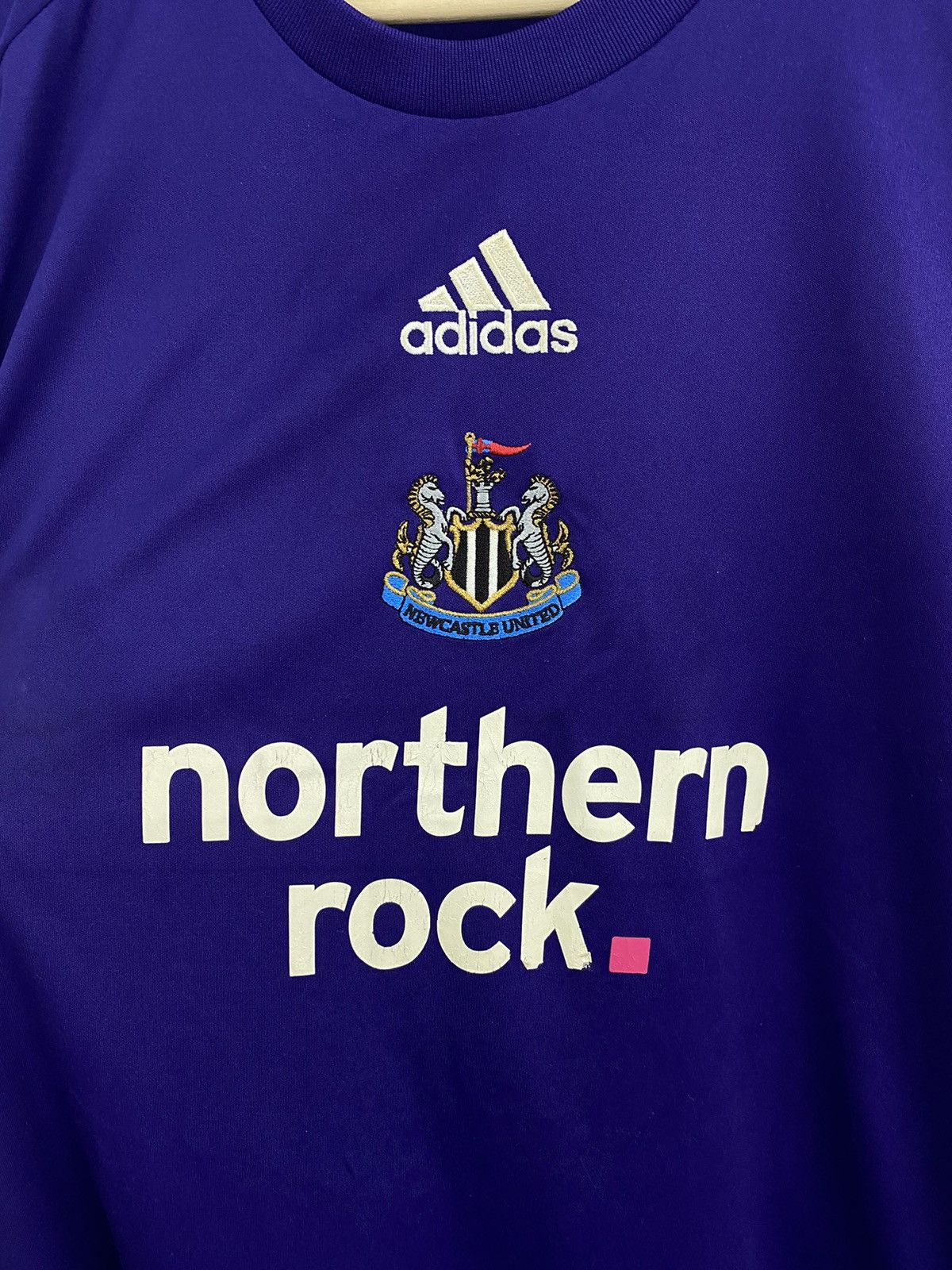 Adidas 🏴󠁧󠁢󠁥󠁮󠁧󠁿 Vintage 2008 NewCastle United Home Shirt Football Jersey Size US L / EU 52-54 / 3 - 4 Thumbnail