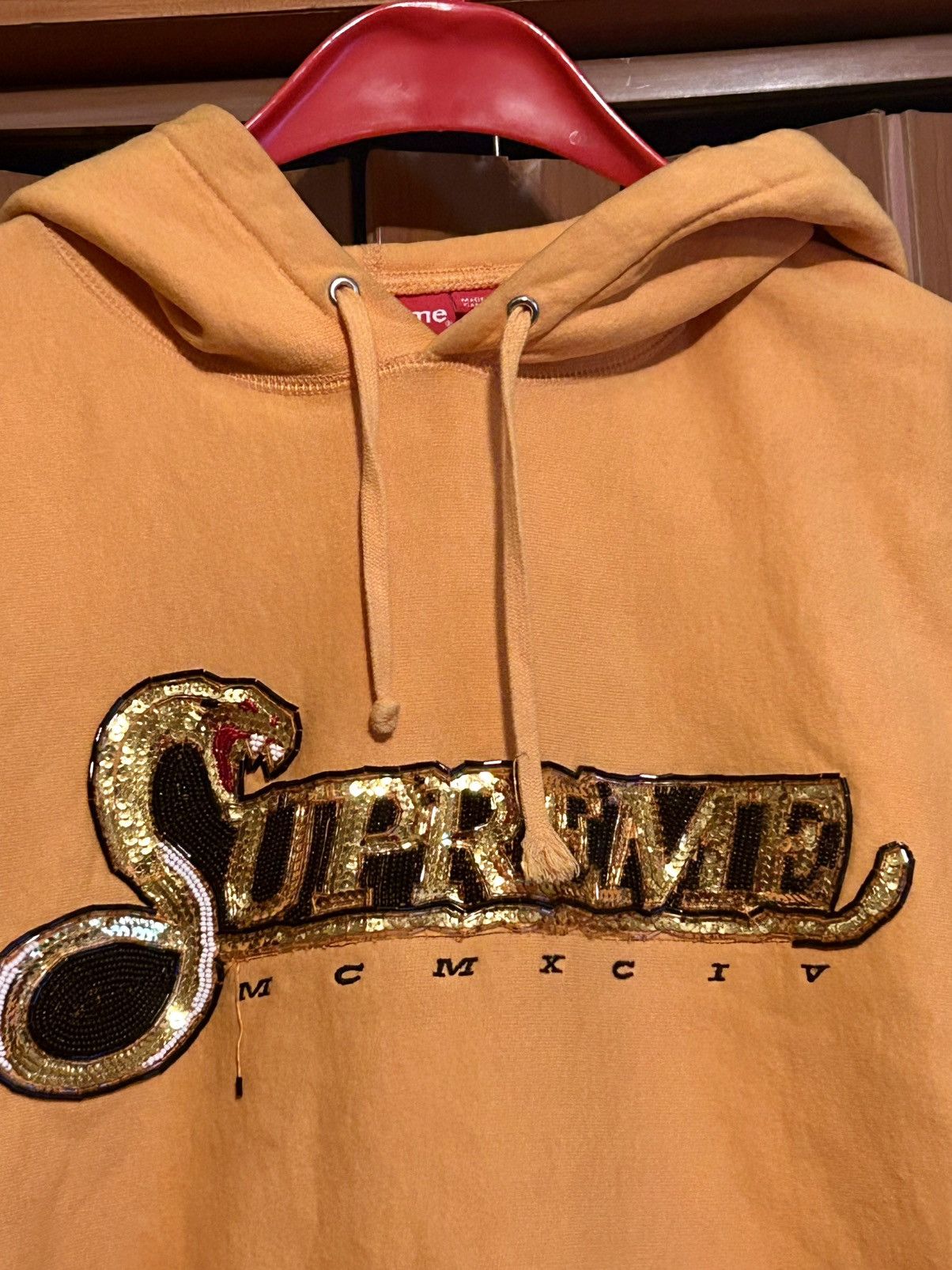 Supreme Supreme Sequin Viper Hoodie Size US L / EU 52-54 / 3 - 4 Thumbnail