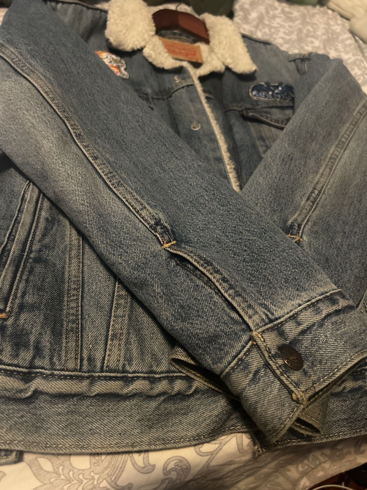 Levi's × Neckface × Nike 1/1 Levi’s x Nike SB Neckface Denim Sherpa Jacket Size US M / EU 48-50 / 2 - 8 Thumbnail