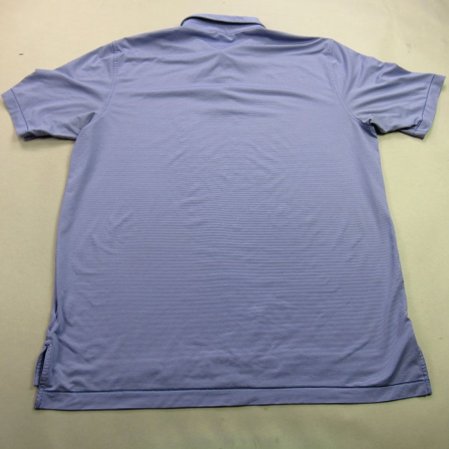 Peter Millar Peter Millar Polo Shirt Short Sleeve Golf Stripes XL Mens Blue Regular Knit Lightweight Casual Polo Size US XL / EU 56 / 4 - 7 Thumbnail