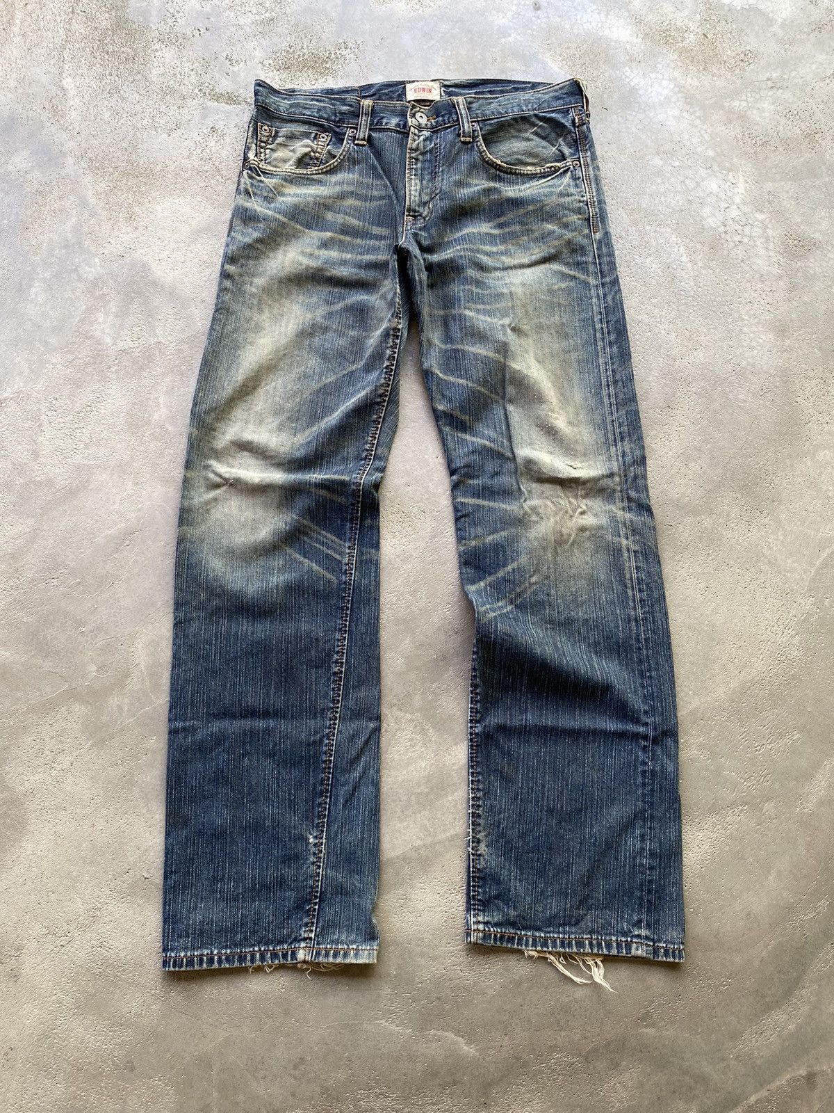 Edwin × If Six Was Nine Vintage Edwin Distressed Jeans Size US 34 / EU 50 - 4 Thumbnail