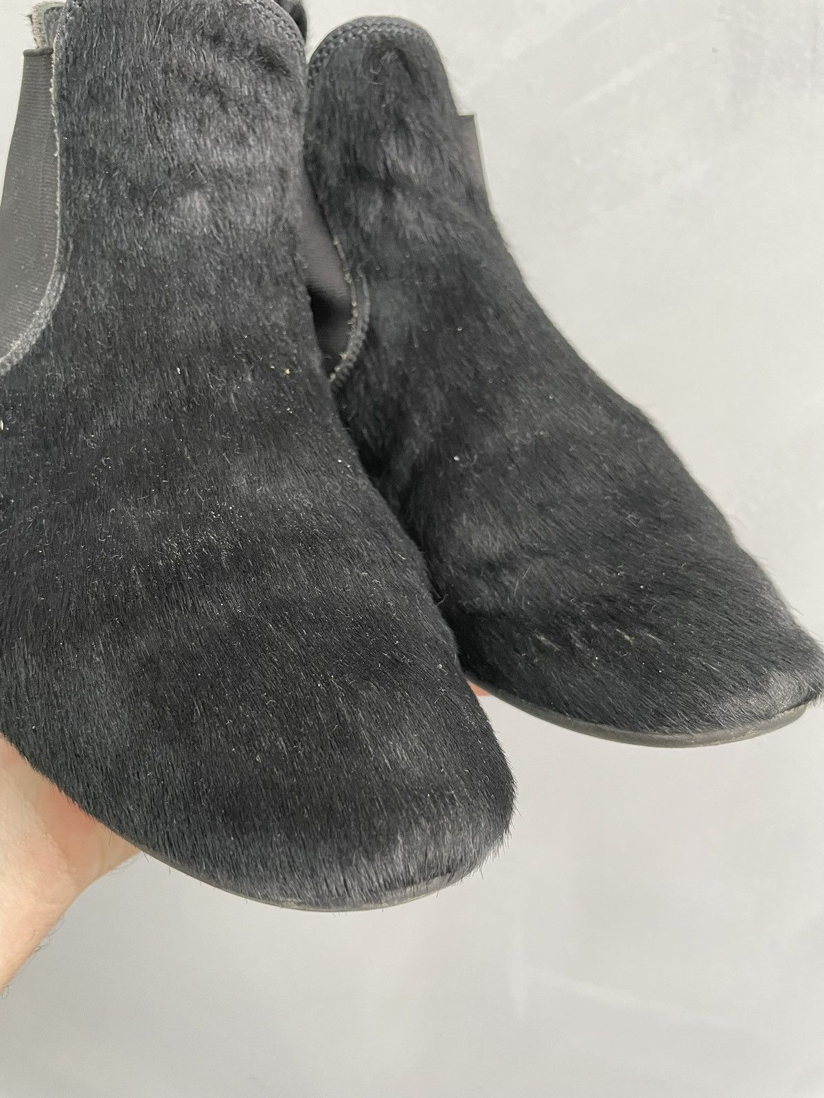 Vintage Vintage fur cow leather black GUIDI style boots 90s Size US 5 / EU 37 - 5 Thumbnail