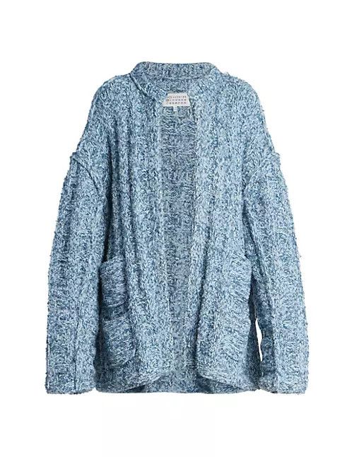 image of Maison Margiela O1W1Db11223 Cardigan In Light Blue, Women's (Size Medium)