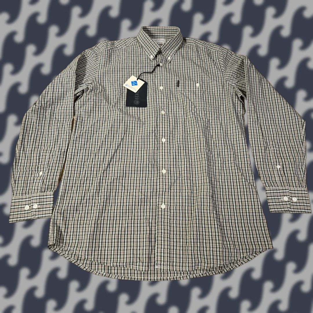 Vintage Beretta Shirt Mens Large Green Plaid Check Button Down Collar Long Sleeve Casual Size US M / EU 48-50 / 2 - 1 Thumbnail