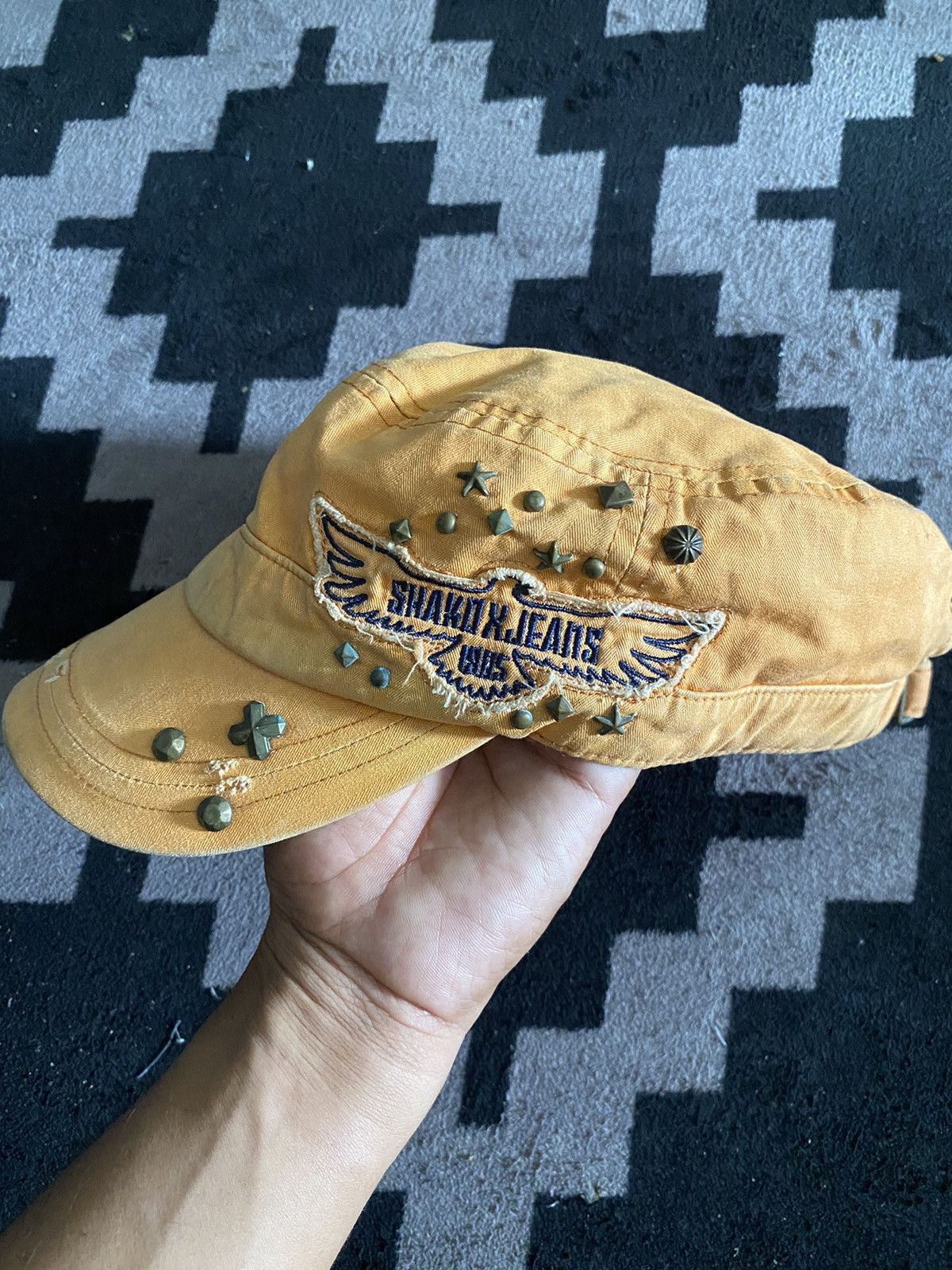 Le Grande Bleu (L.G.B.) Vintage chunglim distressed studed commando hats Size ONE SIZE - 2 Thumbnail