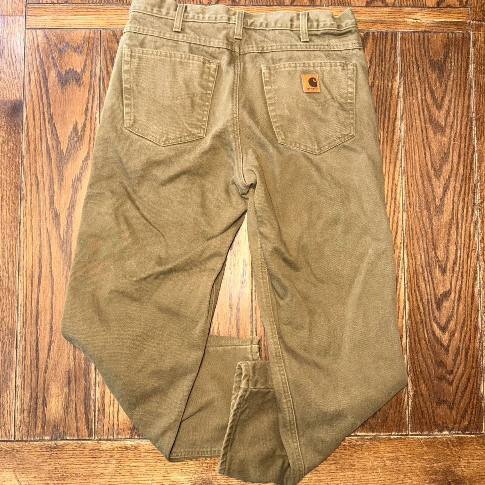 Carhartt VINTAGE Carhartt B162 BRK Flannel Lined Canvas Jeans Bark Brown Men’s 34x30 Size US 34 / EU 50 - 2 Thumbnail