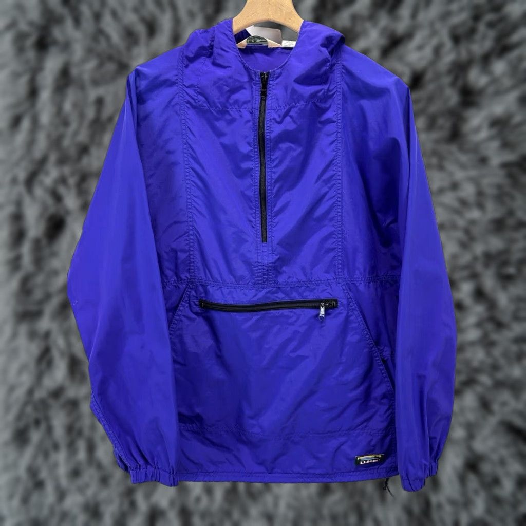 Vintage VINTAGE LL BEAN Windbreaker Jacket Mens Small Purple Anorak Hooded Nylon Made USA 90s Outdoor Ski Windproof Water Resistant Mens Jacket Size US S / EU 44-46 / 1 - 1 Thumbnail