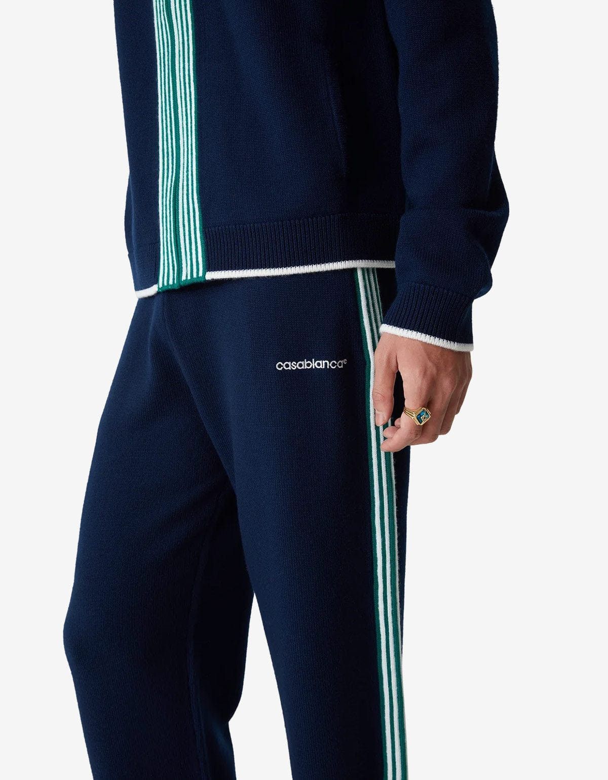 Casablanca Casablanca Navy Blue Knit Tennis Trousers Size US 34 / EU 50 - 5 Thumbnail