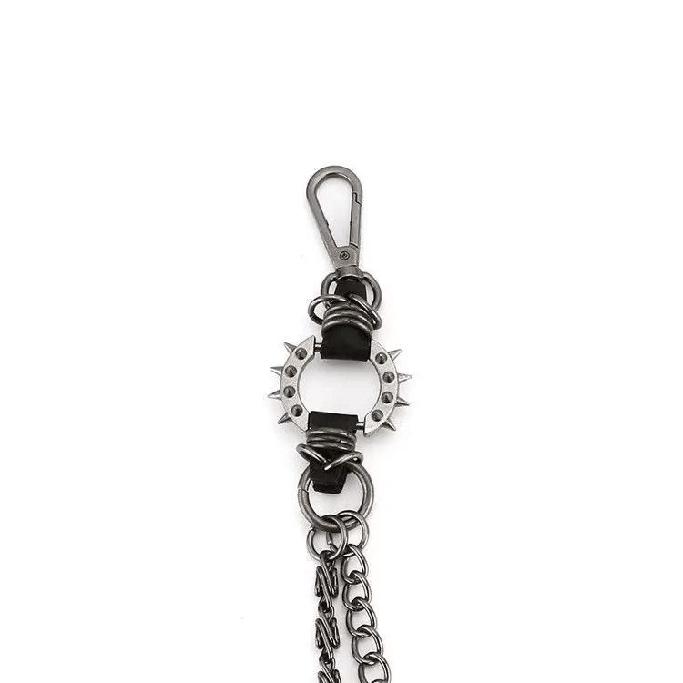 Jean Punk Spiked Jeans Chain Accessories Size ONE SIZE - 4 Thumbnail