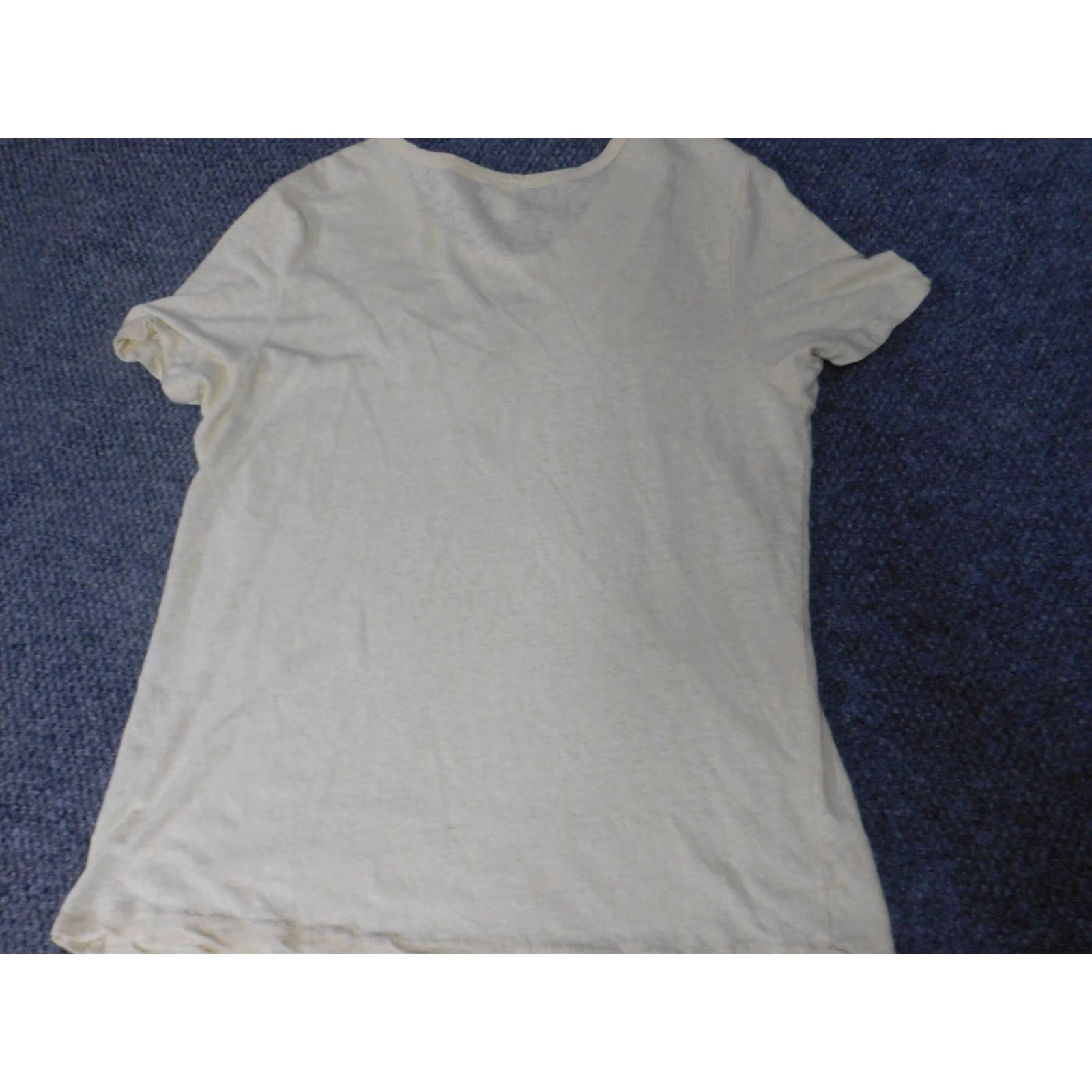 DKNY DKNY Womens Blouse L Yellow Cap Sleeve Crew Neck Pullover Short Sleeve Solid Ruffle Casual Regular Women Clothing Size L / US 10 / IT 46 - 6 Thumbnail