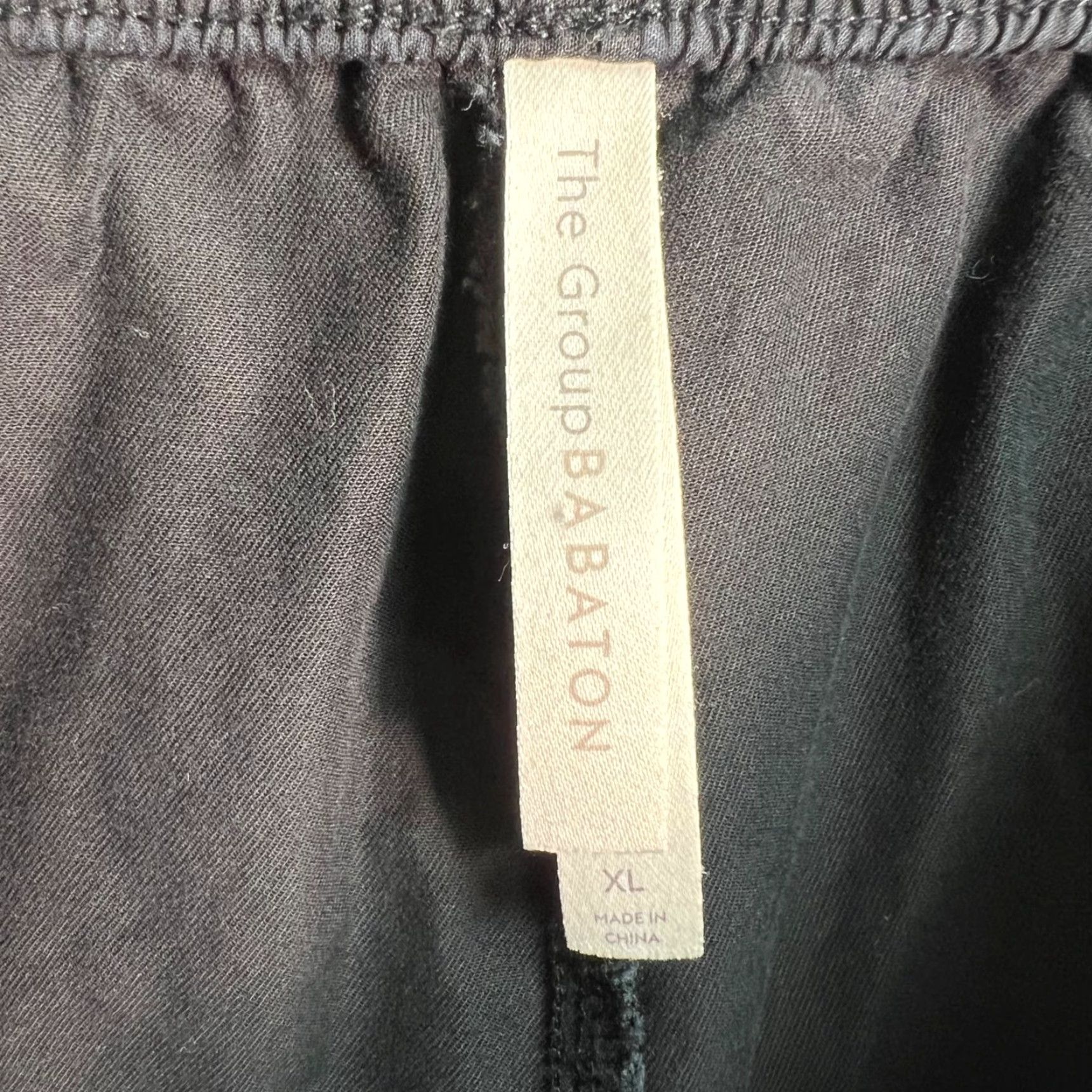 Vintage The Group Babaton Womens XL Black Cotton Drawstring Wide Leg Chino Pants Size 40" / US 18 - 3 Thumbnail
