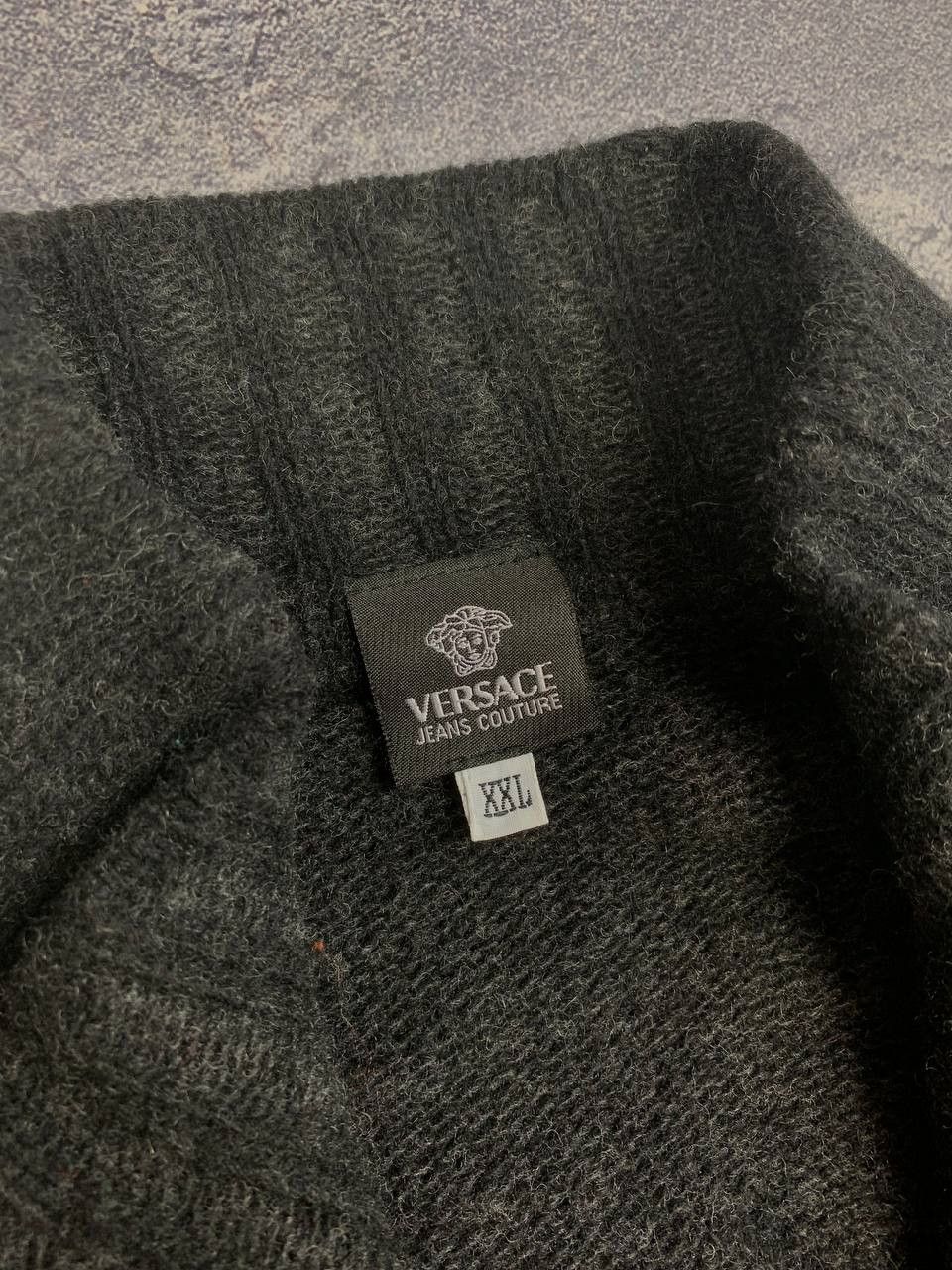 Versace Vintage Versace Jeans Couture Zip Up Wool Sweater Lampo Size US XXL / EU 58 / 5 - 9 Thumbnail