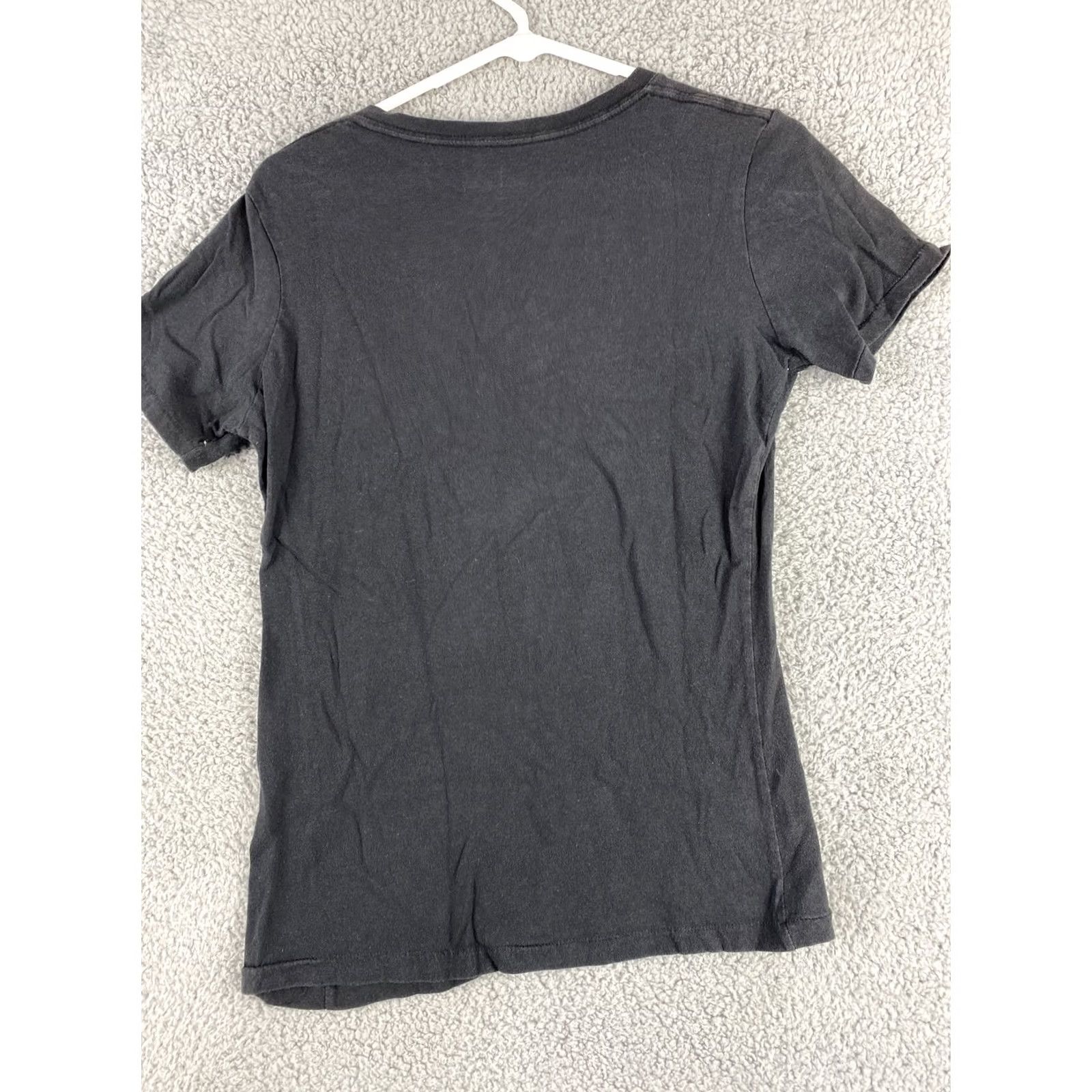 NFL Team NFL T Shirt Women's S Short Sleeve V-Neck Black Logo 100% Cotton Pullover Sports Shirt Womens Size S / US 4 / IT 40 - 7 Thumbnail