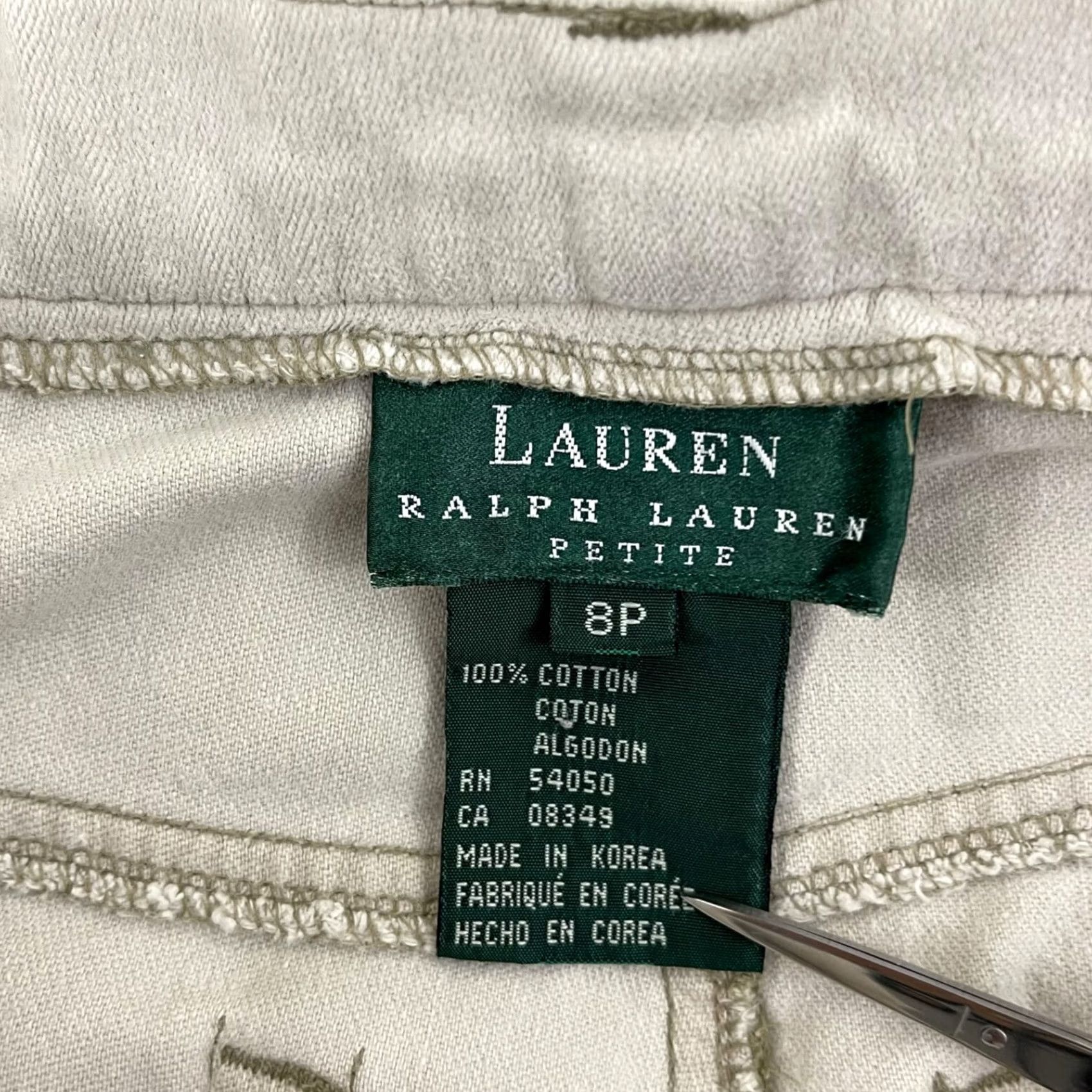 Ralph Lauren Ralph Lauren Jeans Womens 8P Straight Stretch Casual Zip Pocket Preppy 90s City Beige Cotton Denim 5-Pocket Regular May Include Logos */ Size 30" / US 8 / IT 44 - 5 Thumbnail