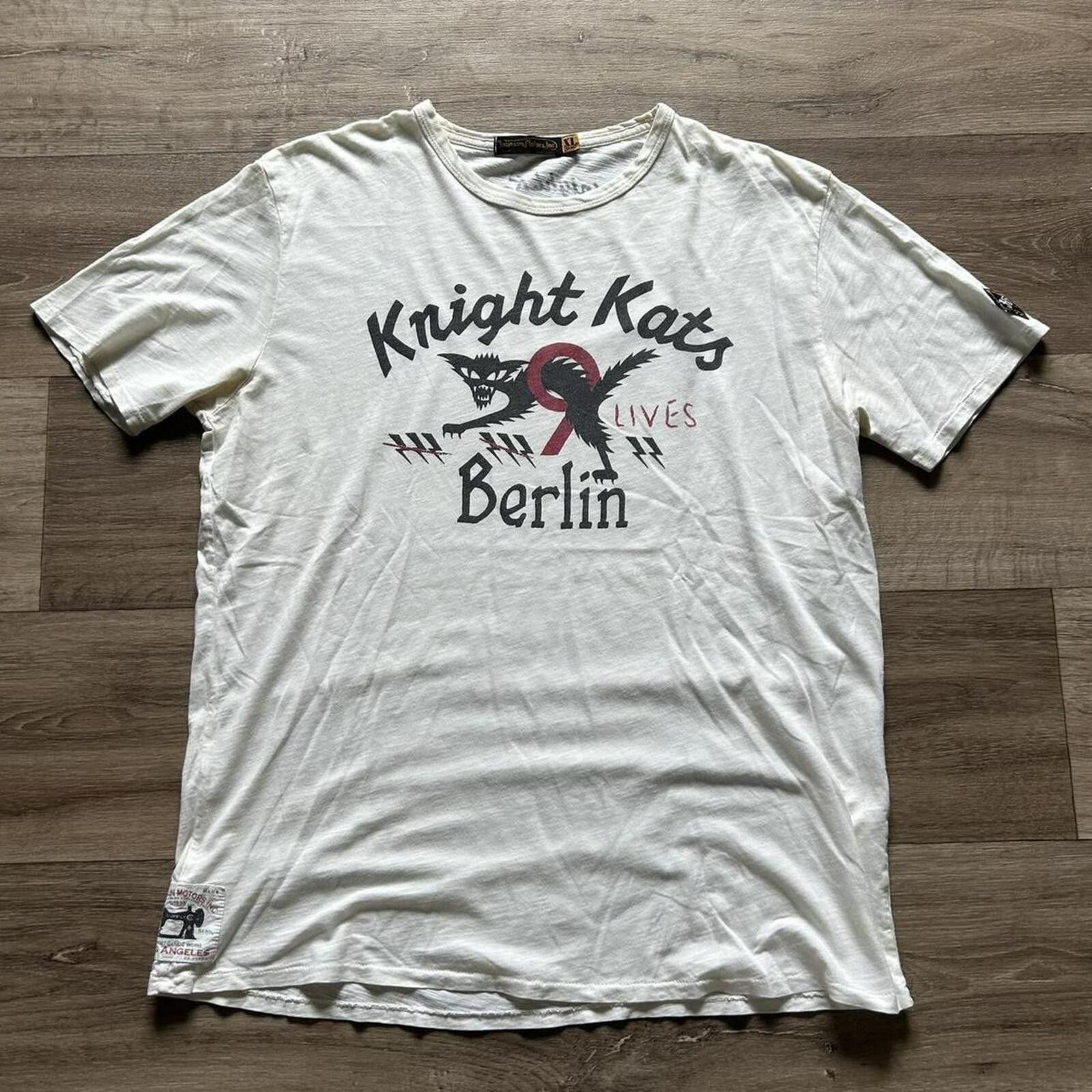 Other Vintage y2k 9 Lives Knight Kats Berlin white t shirt Size US XL / EU 56 / 4 - 1 Thumbnail