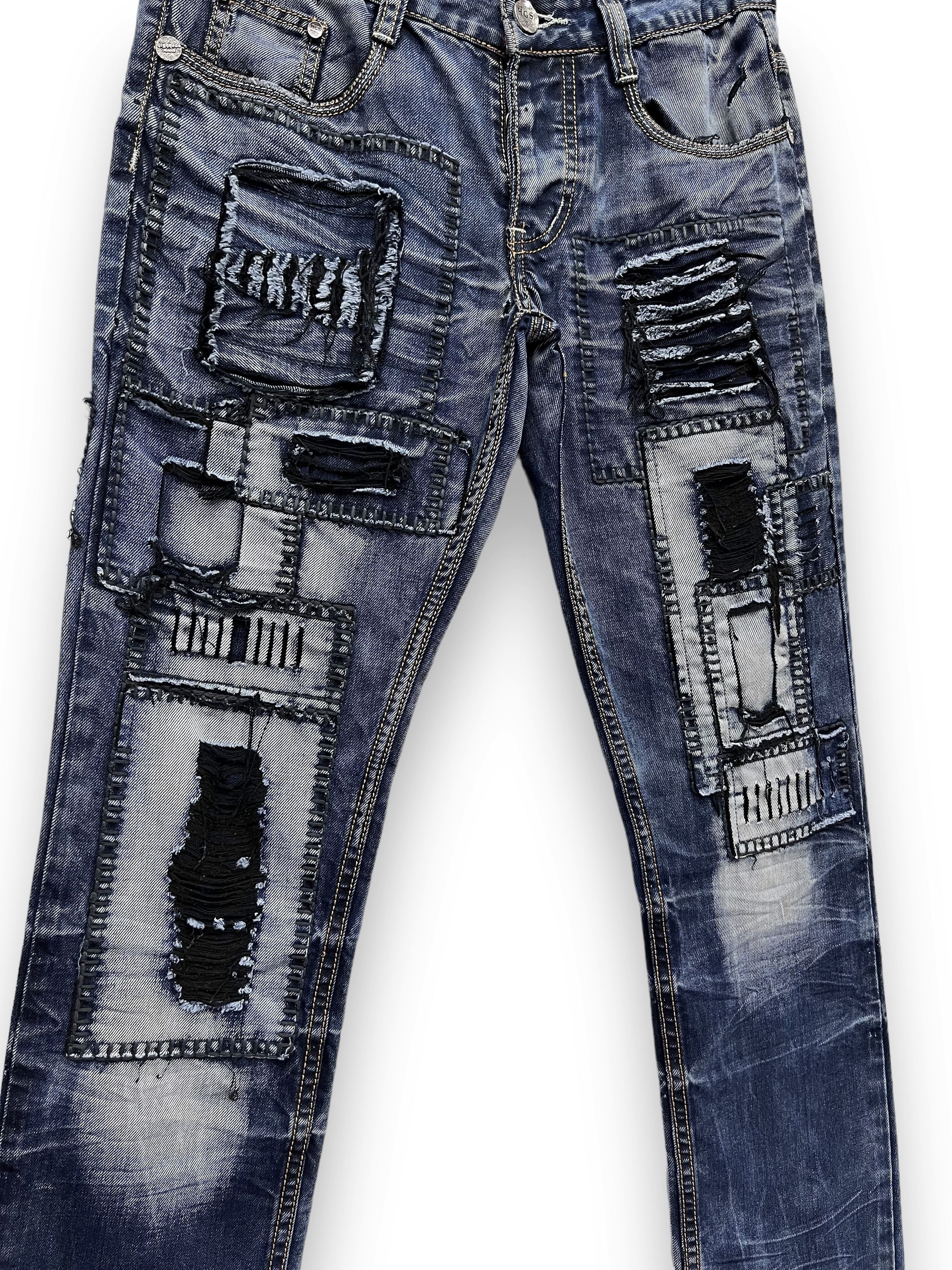 Other 🔥HIGHNESS Handmade Punk Grunge Boro Patchwork SlimFit Denim Size US 28 / EU 44 - 9 Thumbnail
