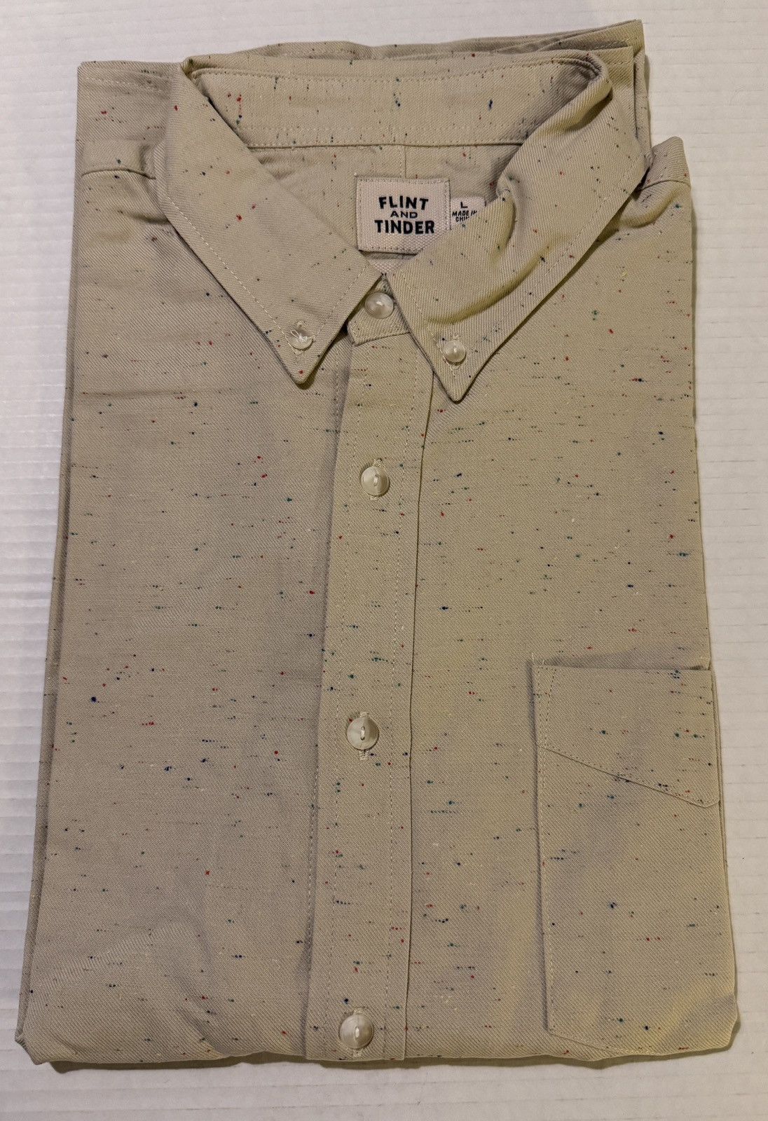 Flint And Tinder Huckberry Flint and Tinder Donegal Architect Natural Rainbow Fleck Shirt SLIM ** Size US L / EU 52-54 / 3 - 1 Thumbnail