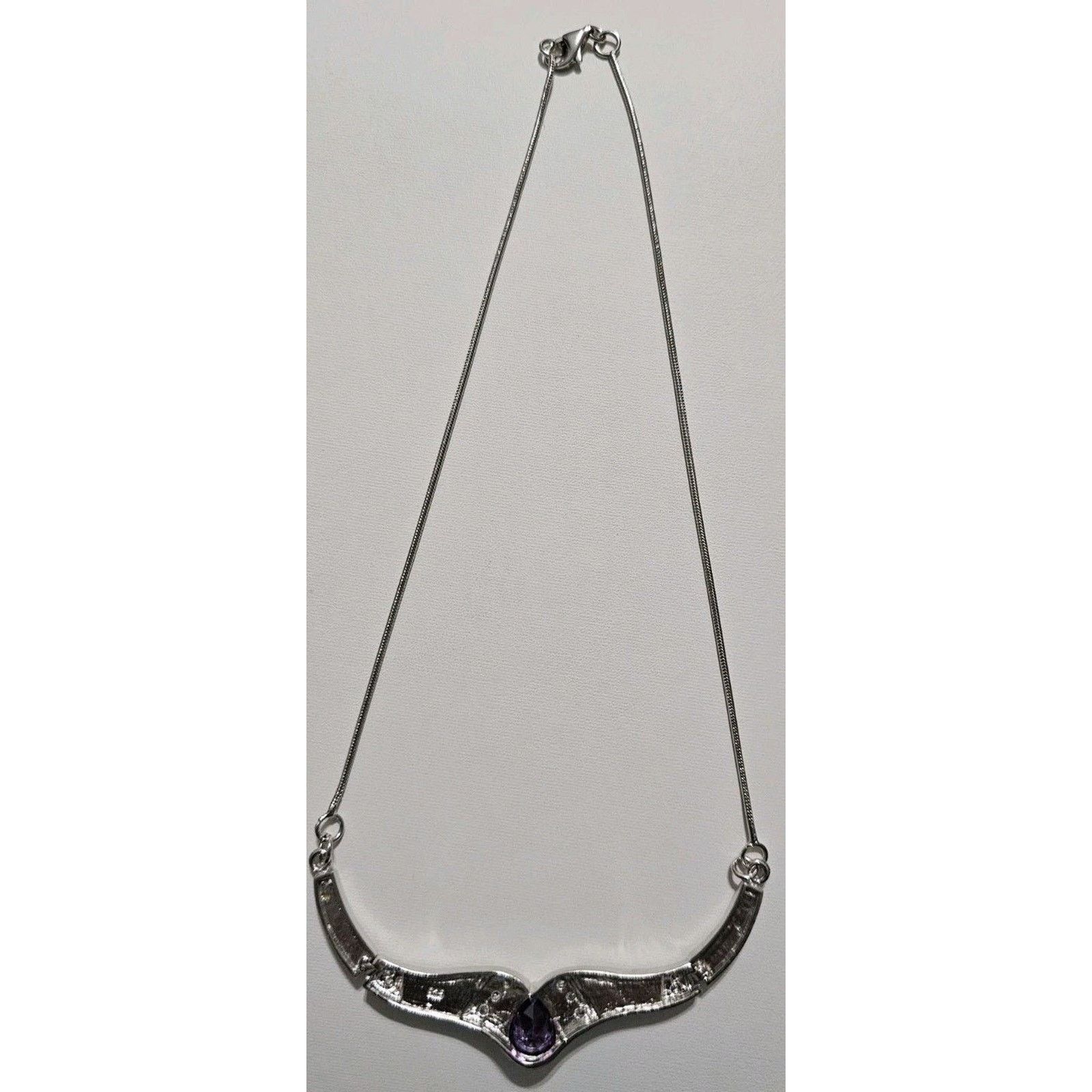 Other Silver Rat Tail Purple Stone Choker Multistone Size ONE SIZE - 7 Thumbnail