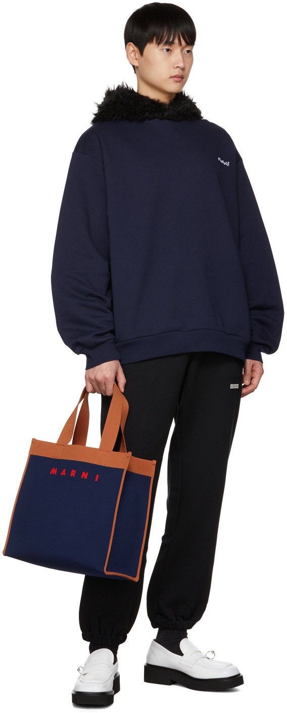 Marni [50]Marni Navy Faux Fur Hoodie Size US L / EU 52-54 / 3 - 1 Thumbnail
