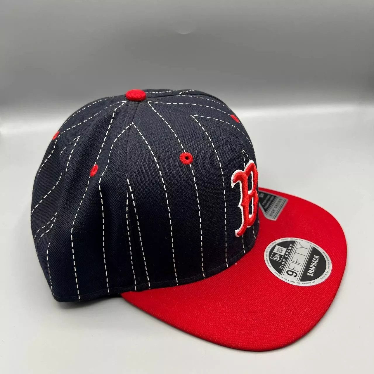 New Era Boston Red Sox Hat Men Pinstripes 9Fifty New Era Snap Back Size ONE SIZE - 3 Thumbnail