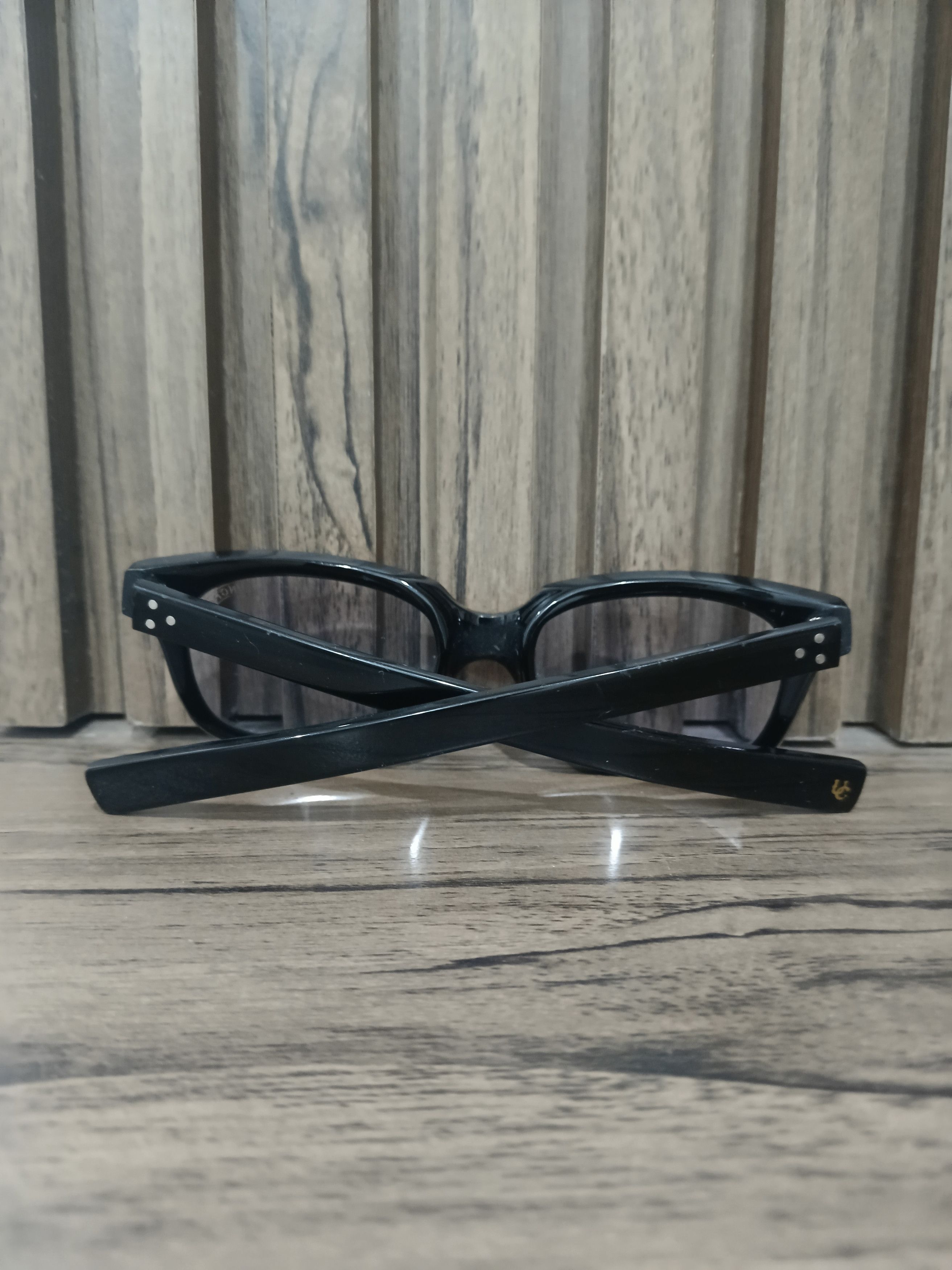 Japanese Brand UNCROWD UC-007 Bluebird Biker Shades - Black Acetate Size ONE SIZE - 2 Thumbnail