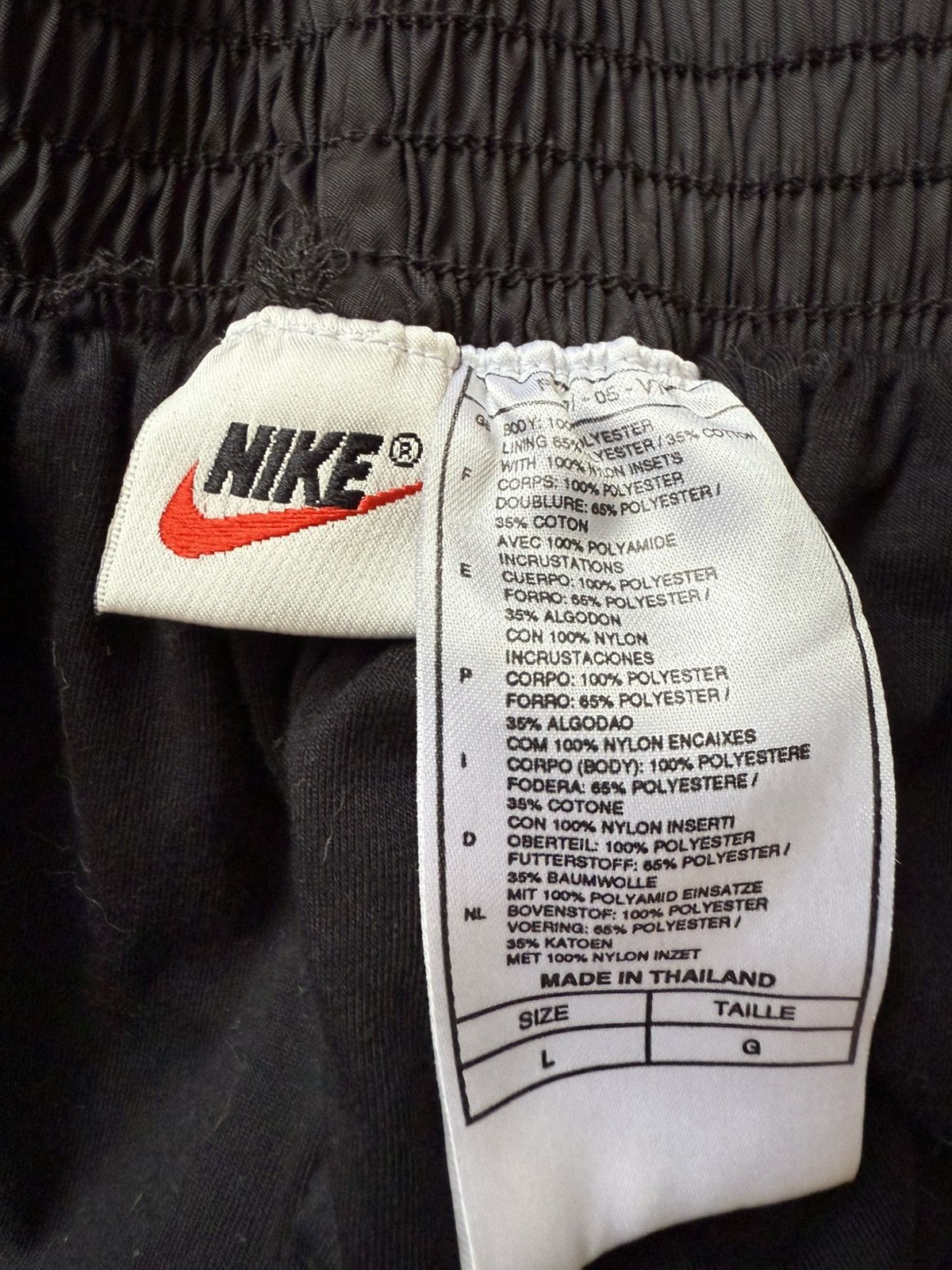 Nike Vintage Nike Tearaway Track Pants Black – Made in Thailand Size US 37 - 3 Thumbnail